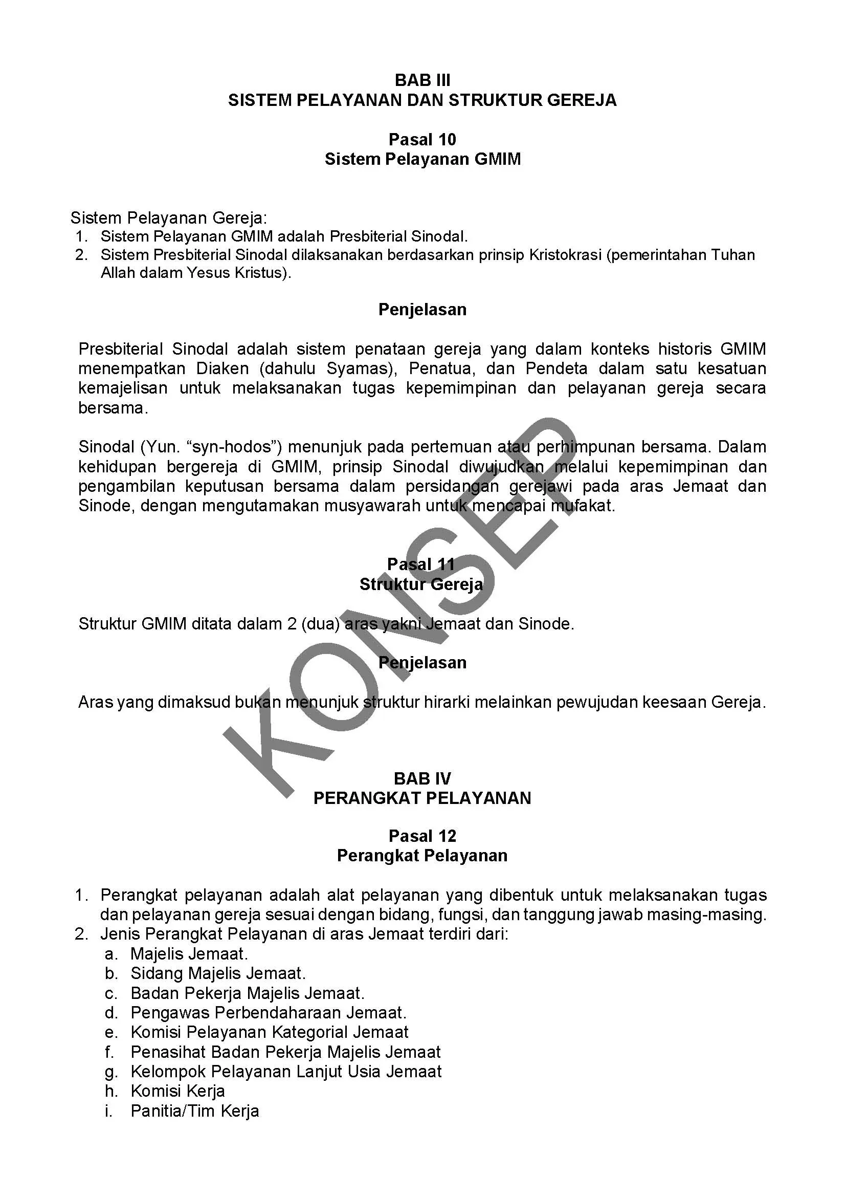 Konsep Revisi Tata Gereja Tahun 2026