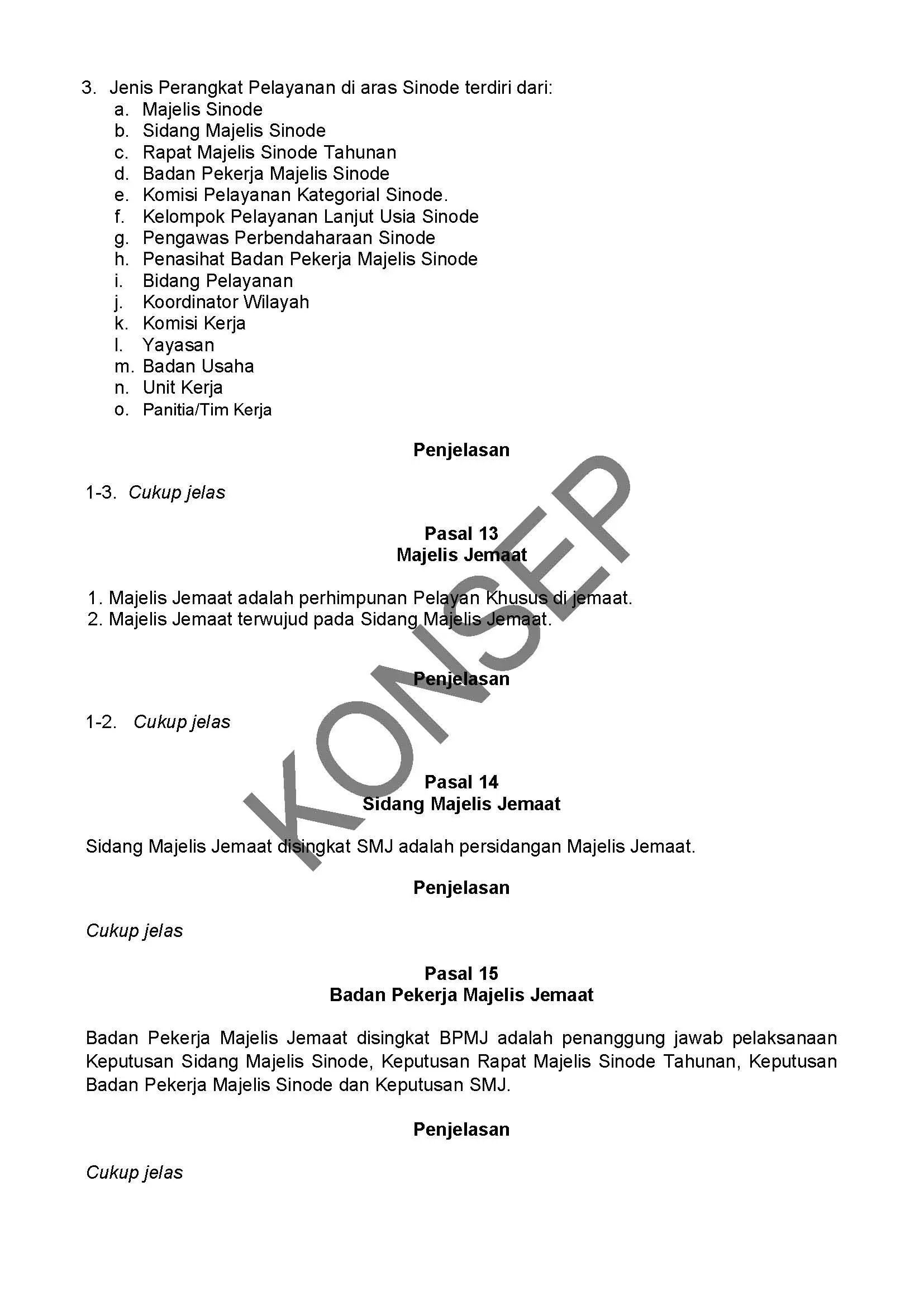 Konsep Revisi Tata Gereja Tahun 2026