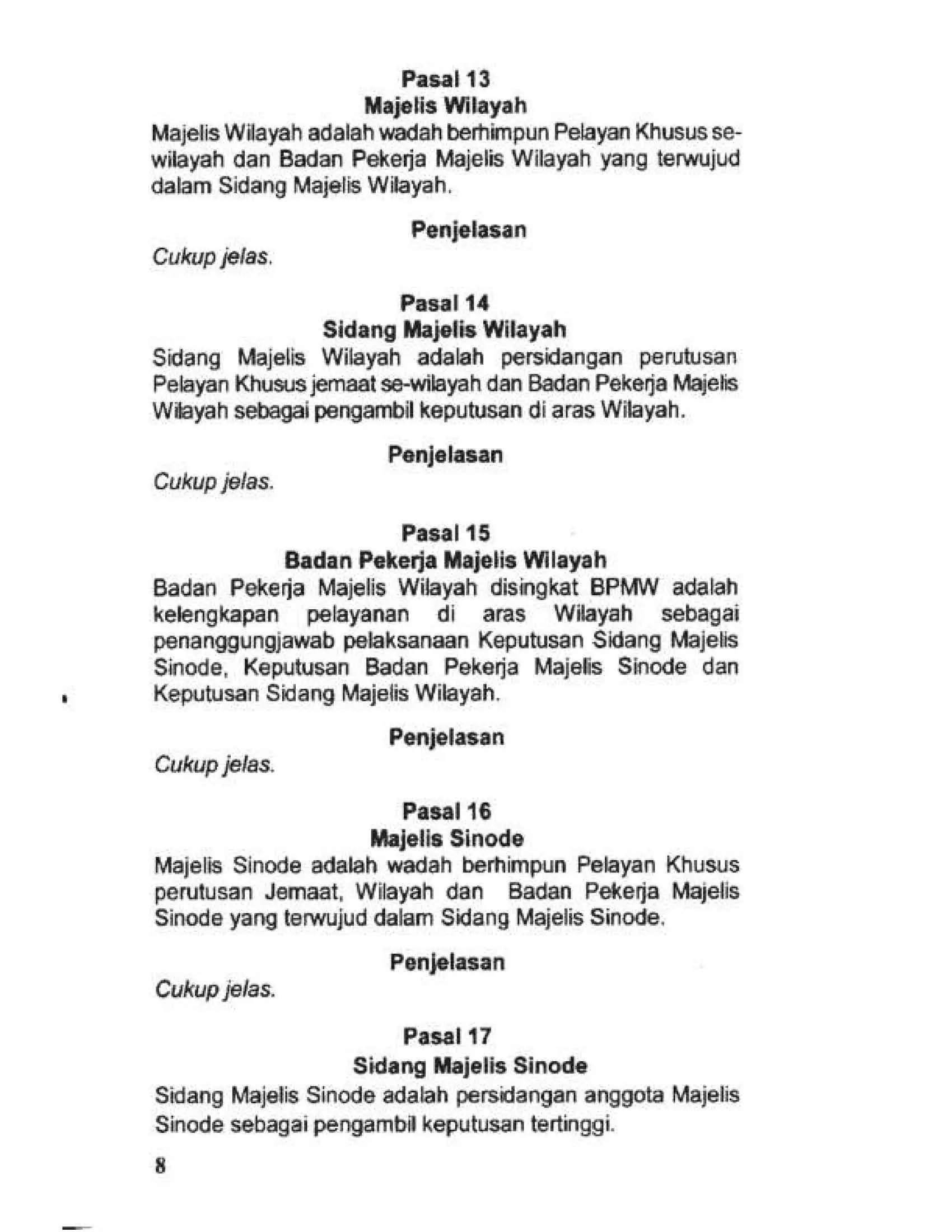 Tata Gereja 2021