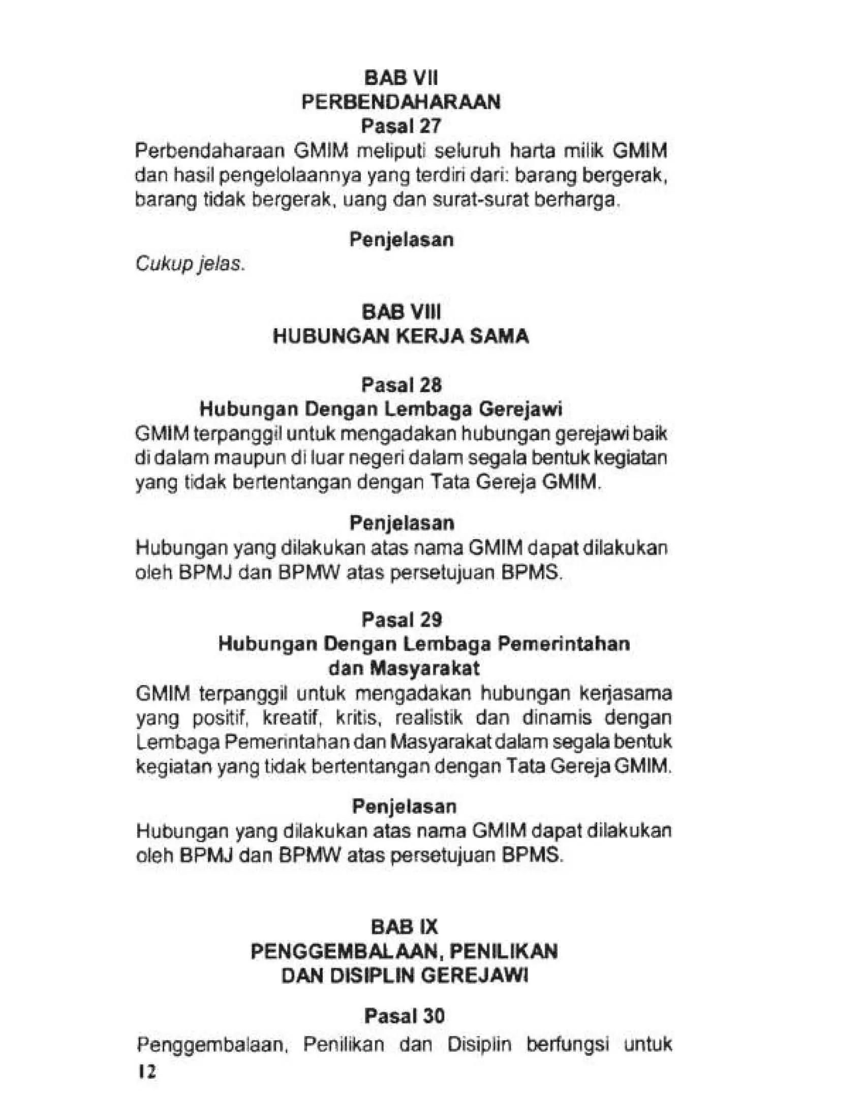 Tata Gereja 2021