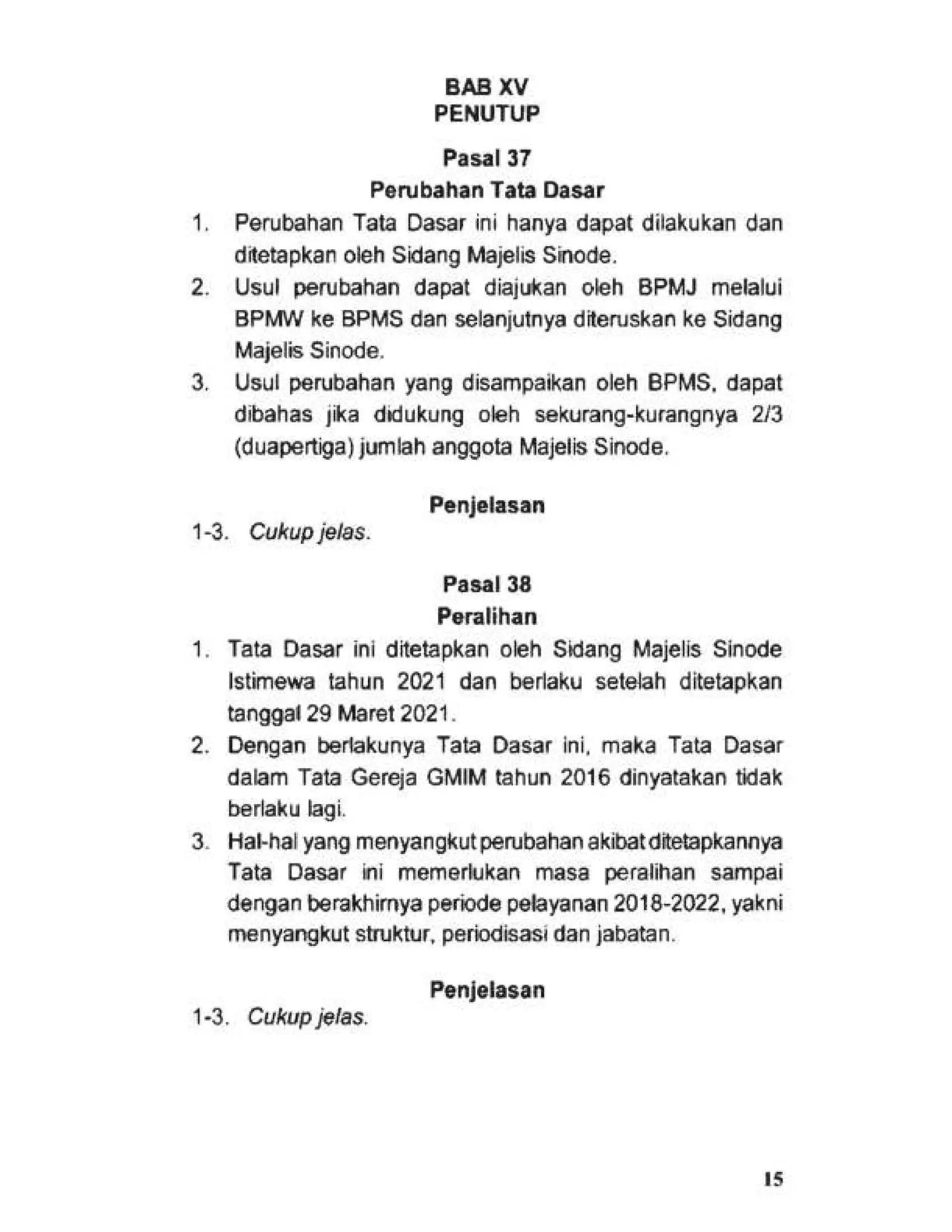 Tata Gereja 2021