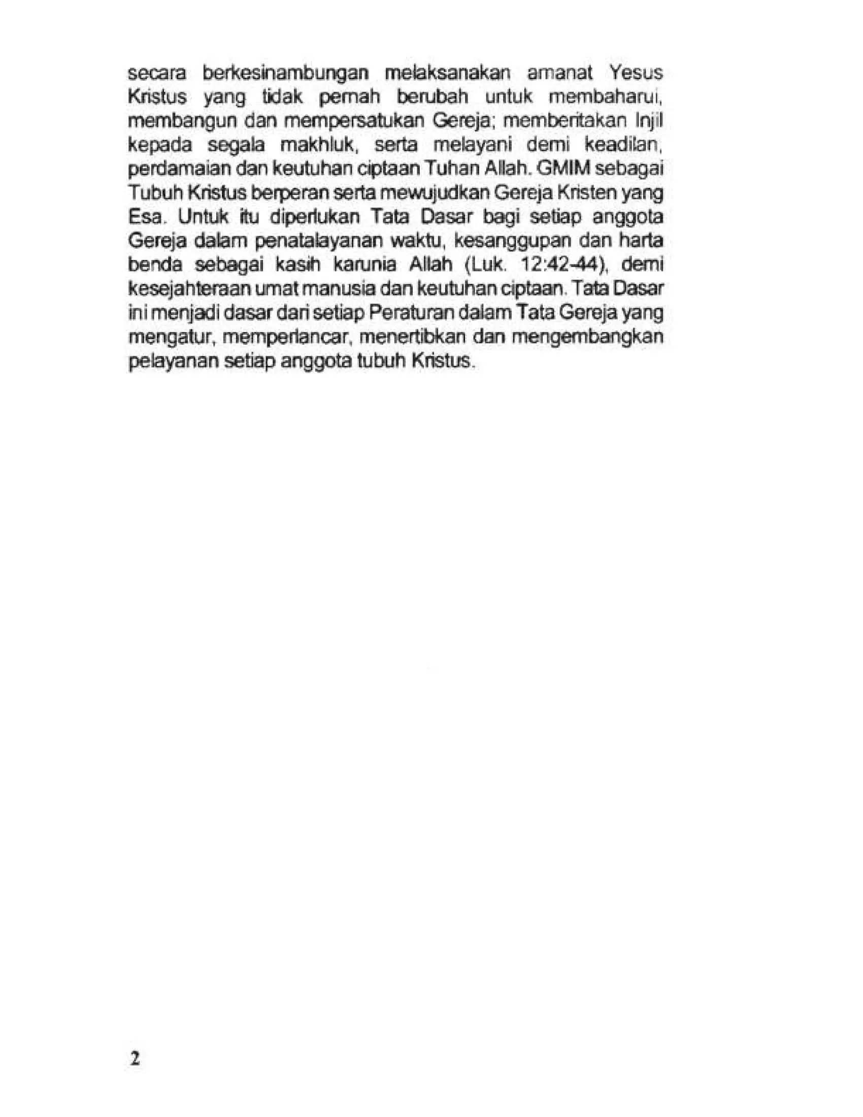 Tata Gereja 2021
