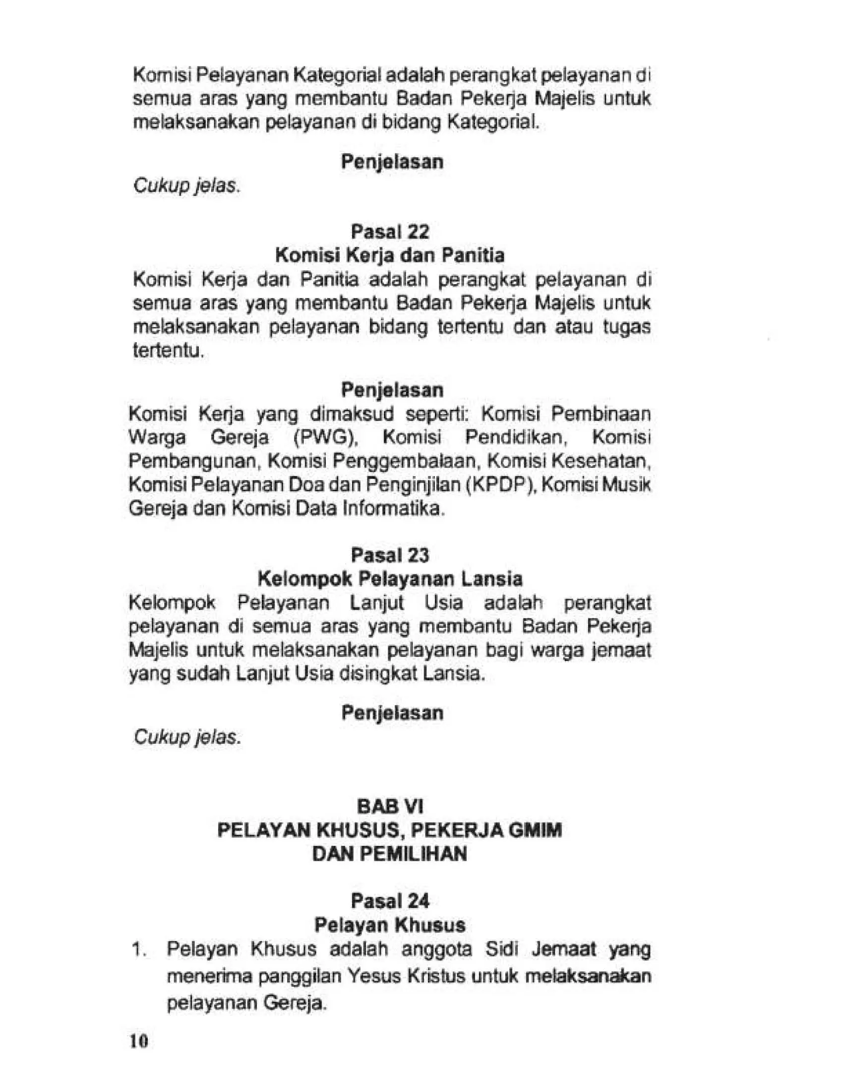 Tata Gereja 2021