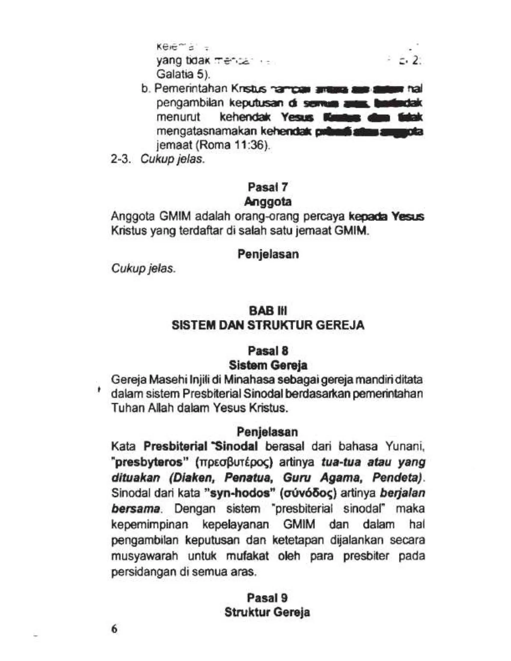 Tata Gereja 2021