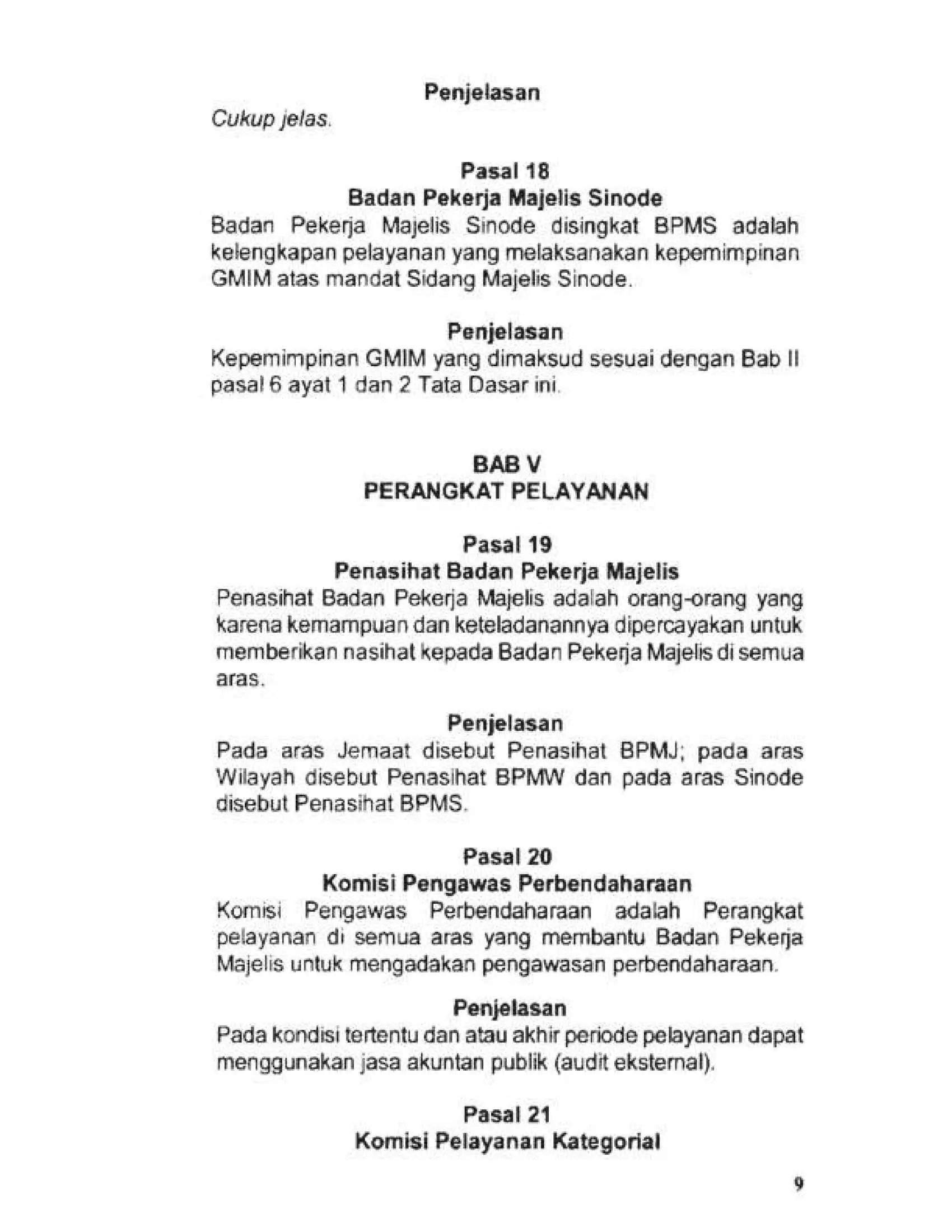 Tata Gereja 2021