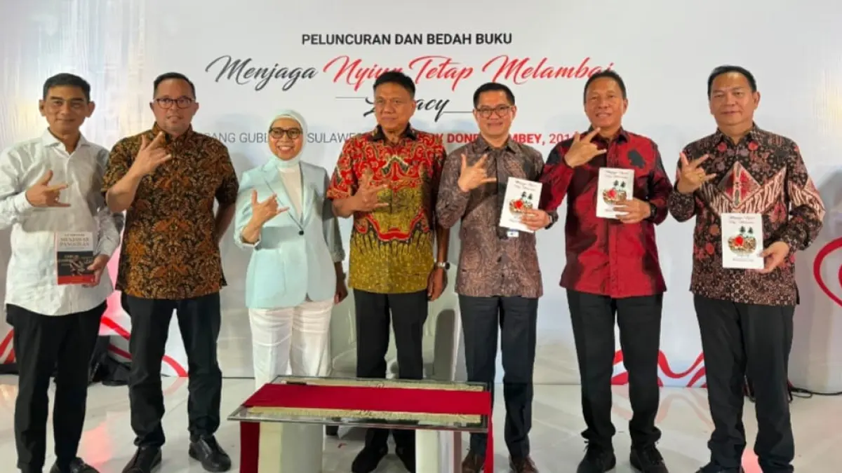 Apresiasi-Bupati Minahasa Utara Joune Ganda saat menghadiri peluncuran buku biografi di Bentara Budaya Jakarta, Palmerah Selatan, Jakarta Pusat
