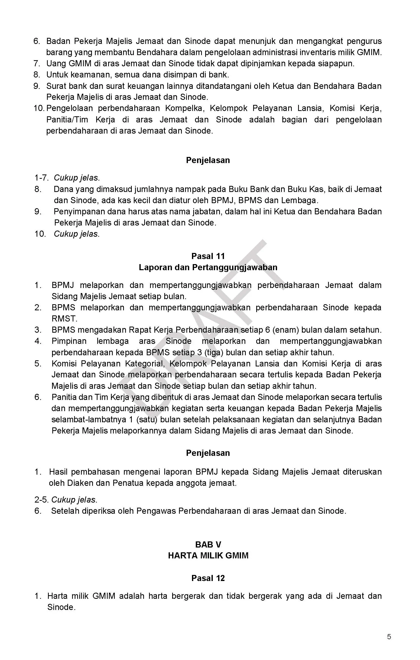Draft/Konsep Tata Gereja 2026