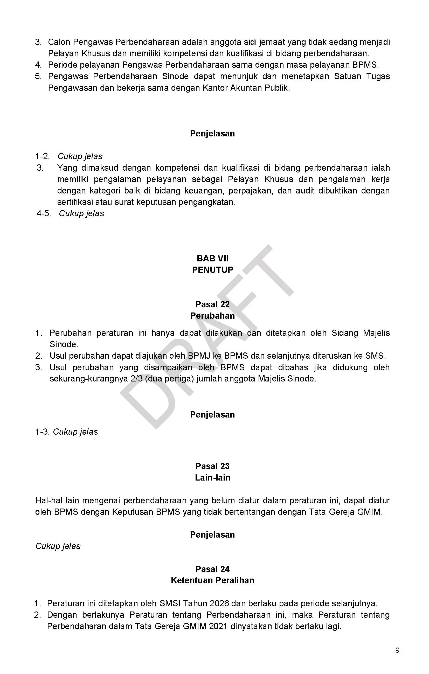 Draft/Konsep Tata Gereja 2026