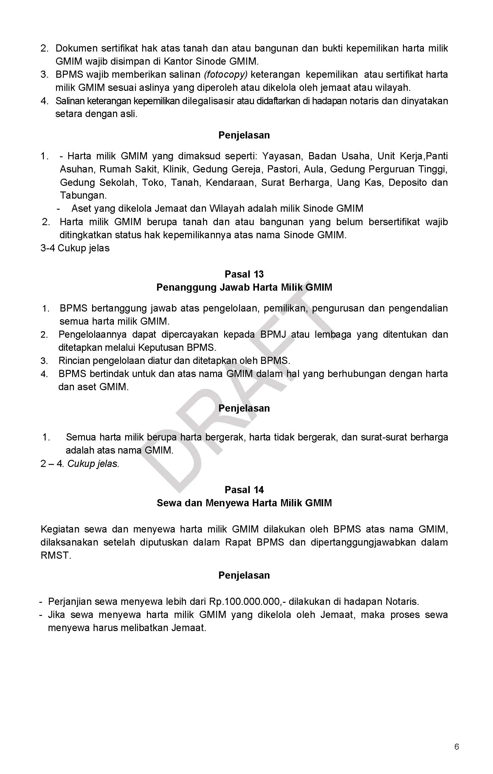 Draft/Konsep Tata Gereja 2026