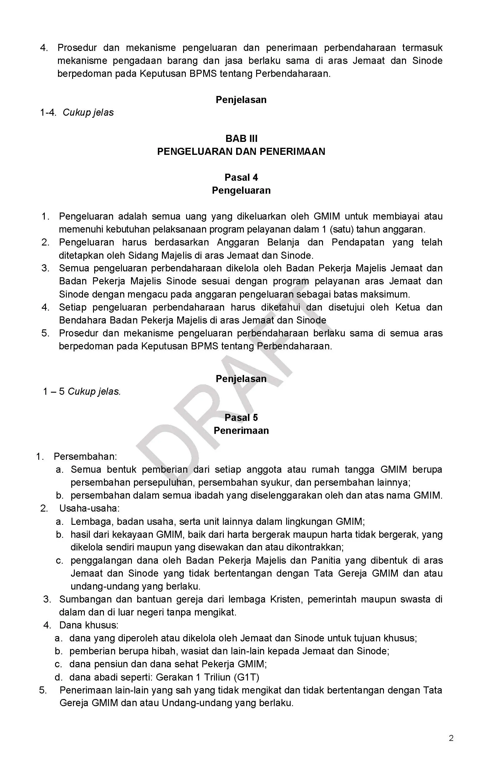 Draft/Konsep Tata Gereja 2026