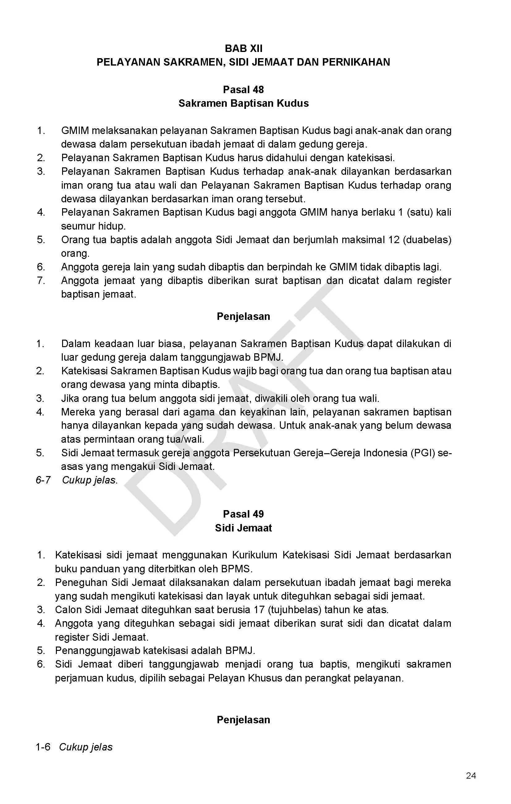 Draft/Konsep Tata Gereja 2026