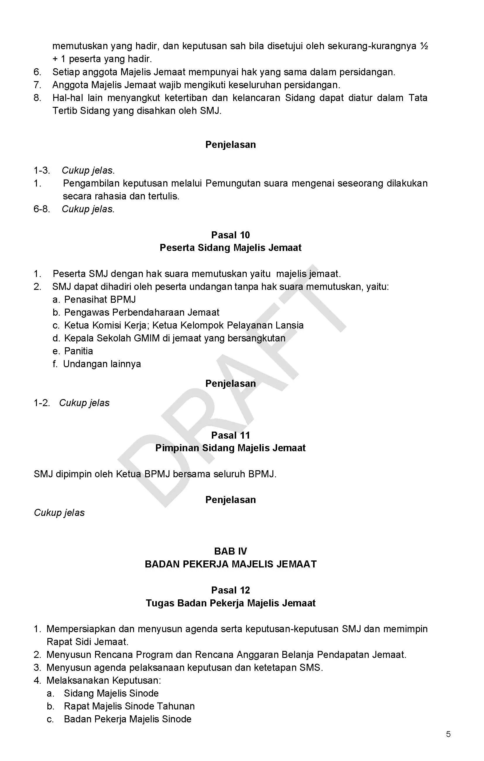 Draft/Konsep Tata Gereja 2026