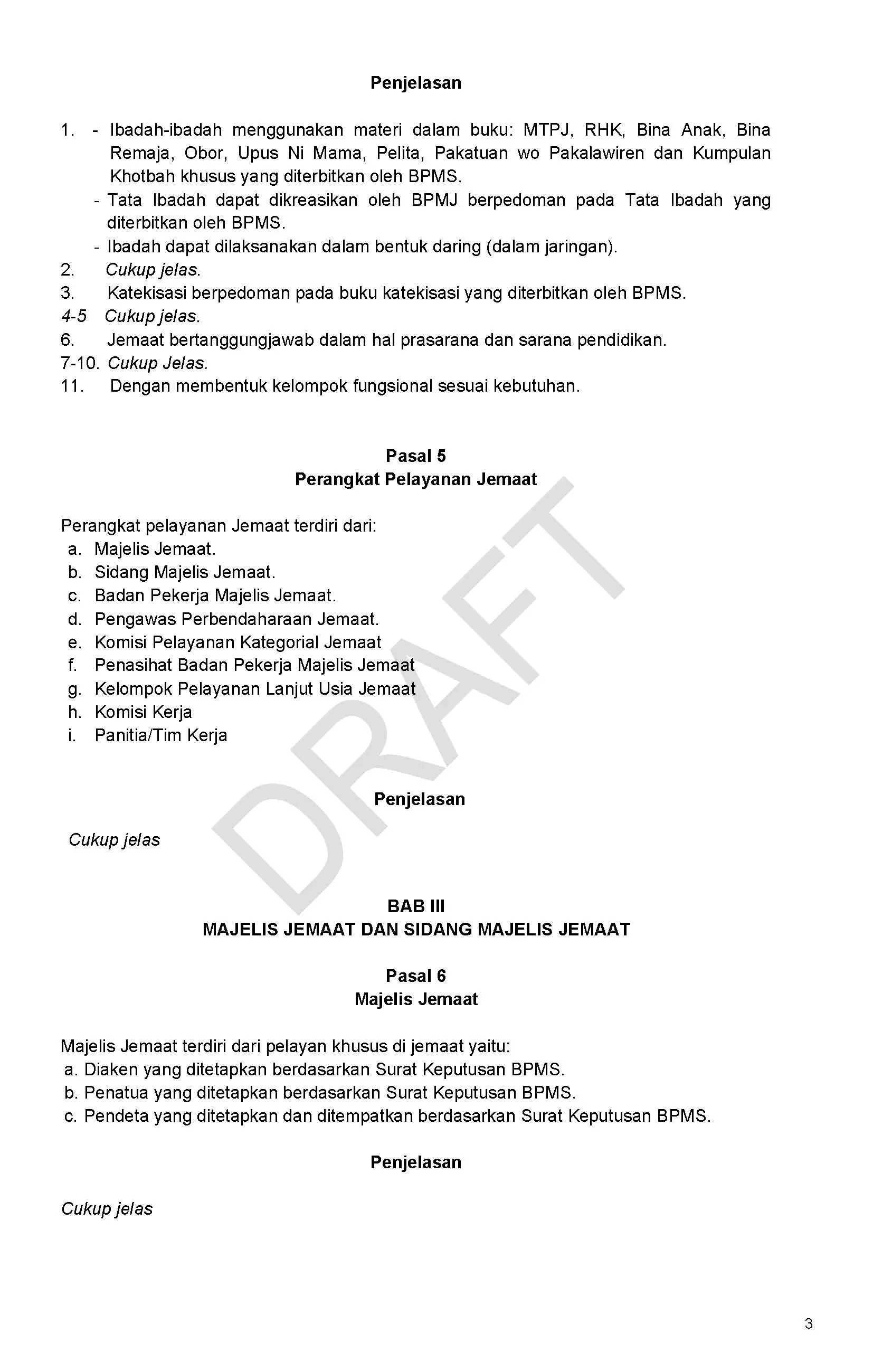 Draft/Konsep Tata Gereja 2026