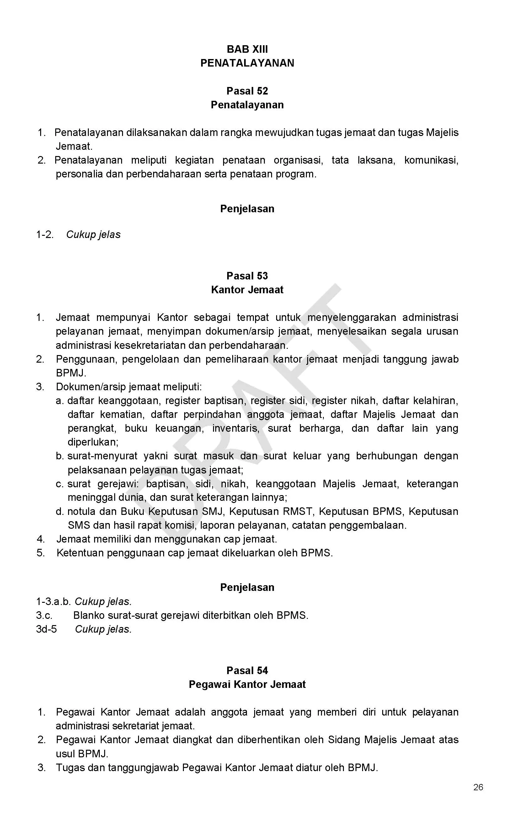 Draft/Konsep Tata Gereja 2026