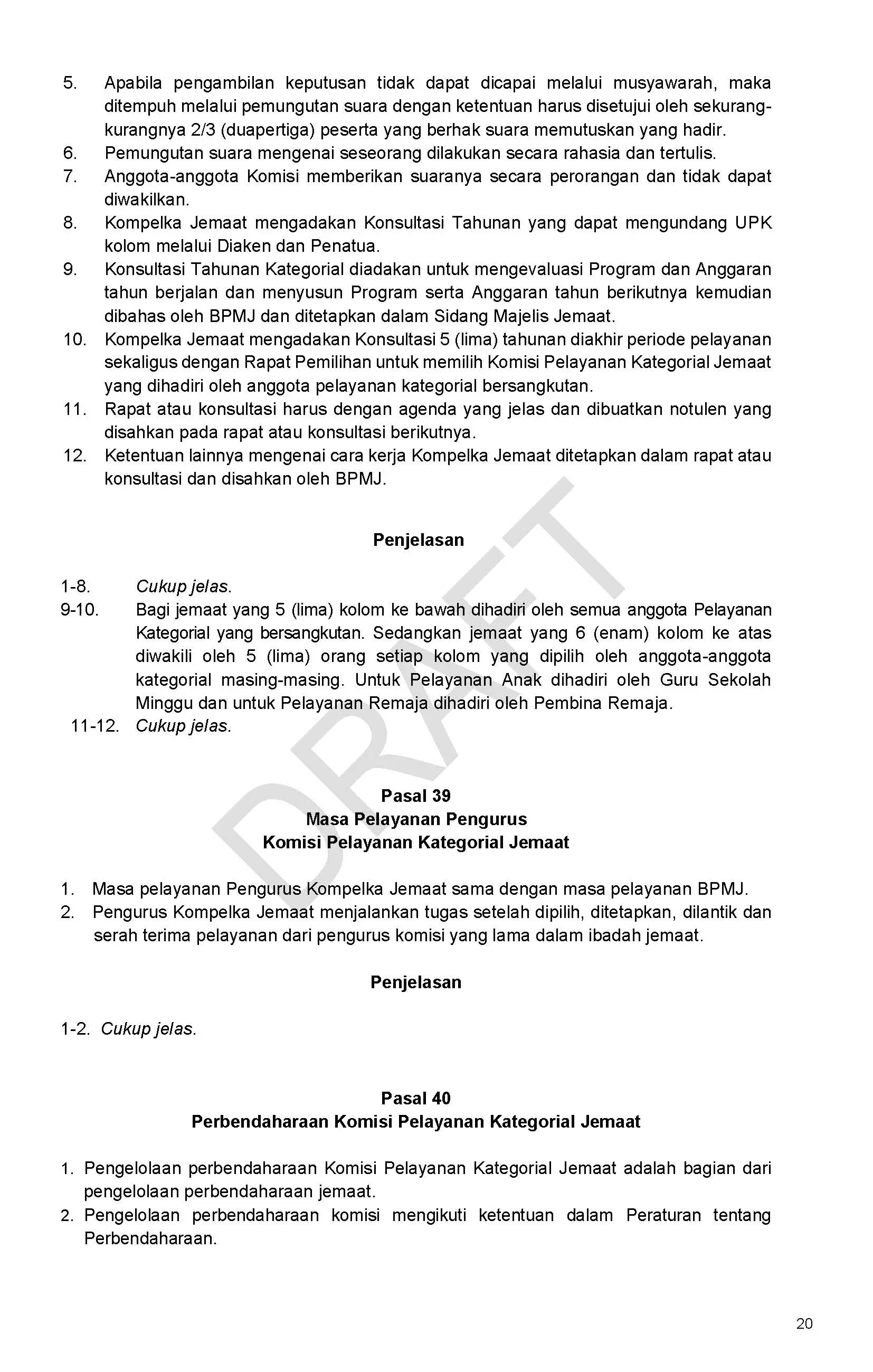 Draft/Konsep Tata Gereja 2026