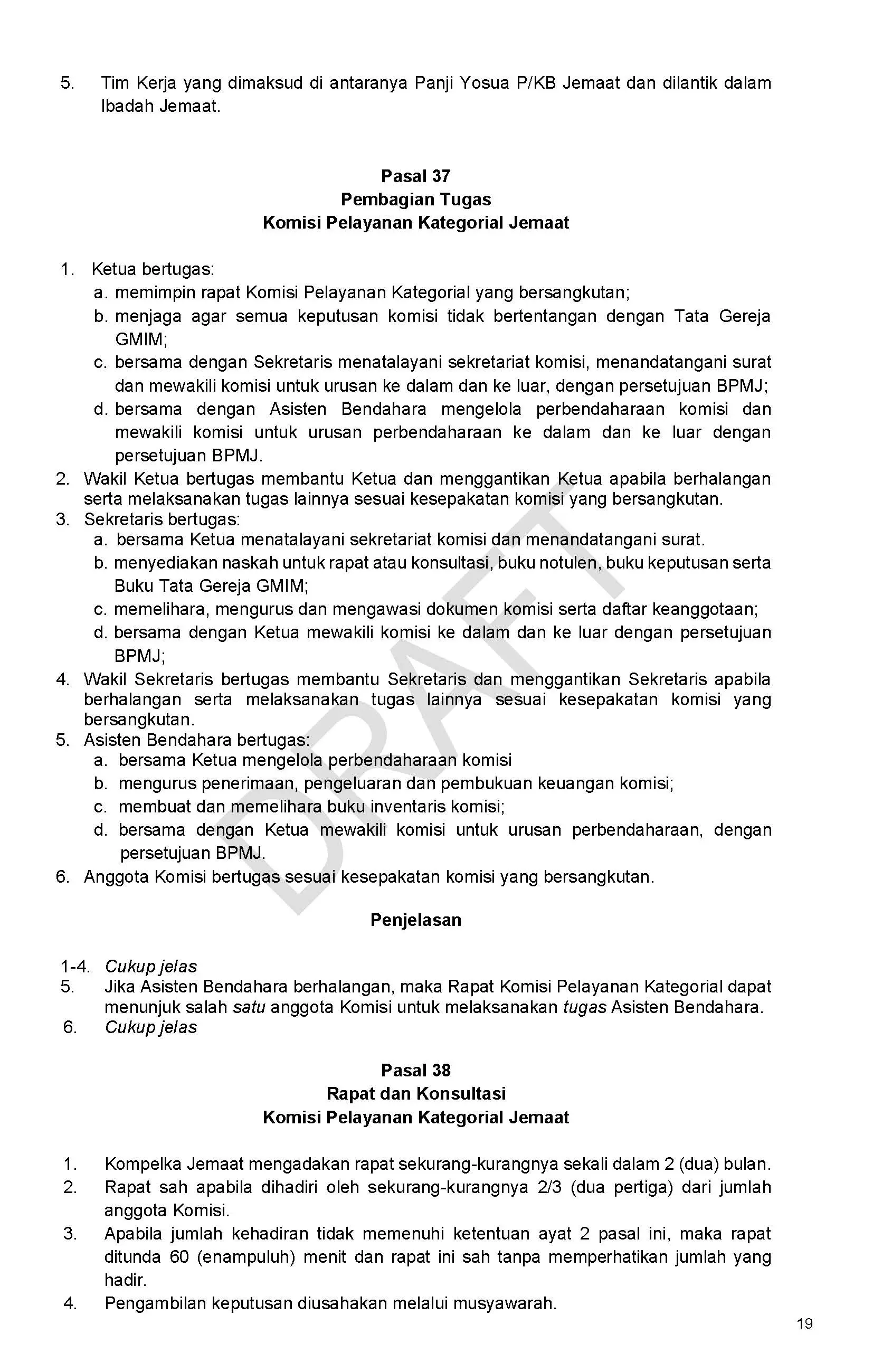 Draft/Konsep Tata Gereja 2026