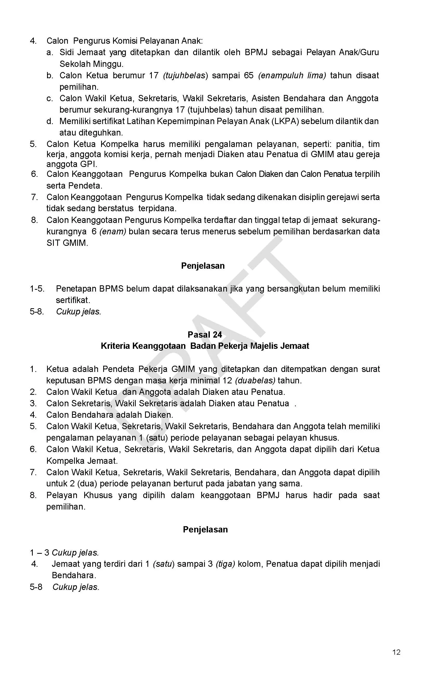 Draft/Konsep Tata Gereja 2026