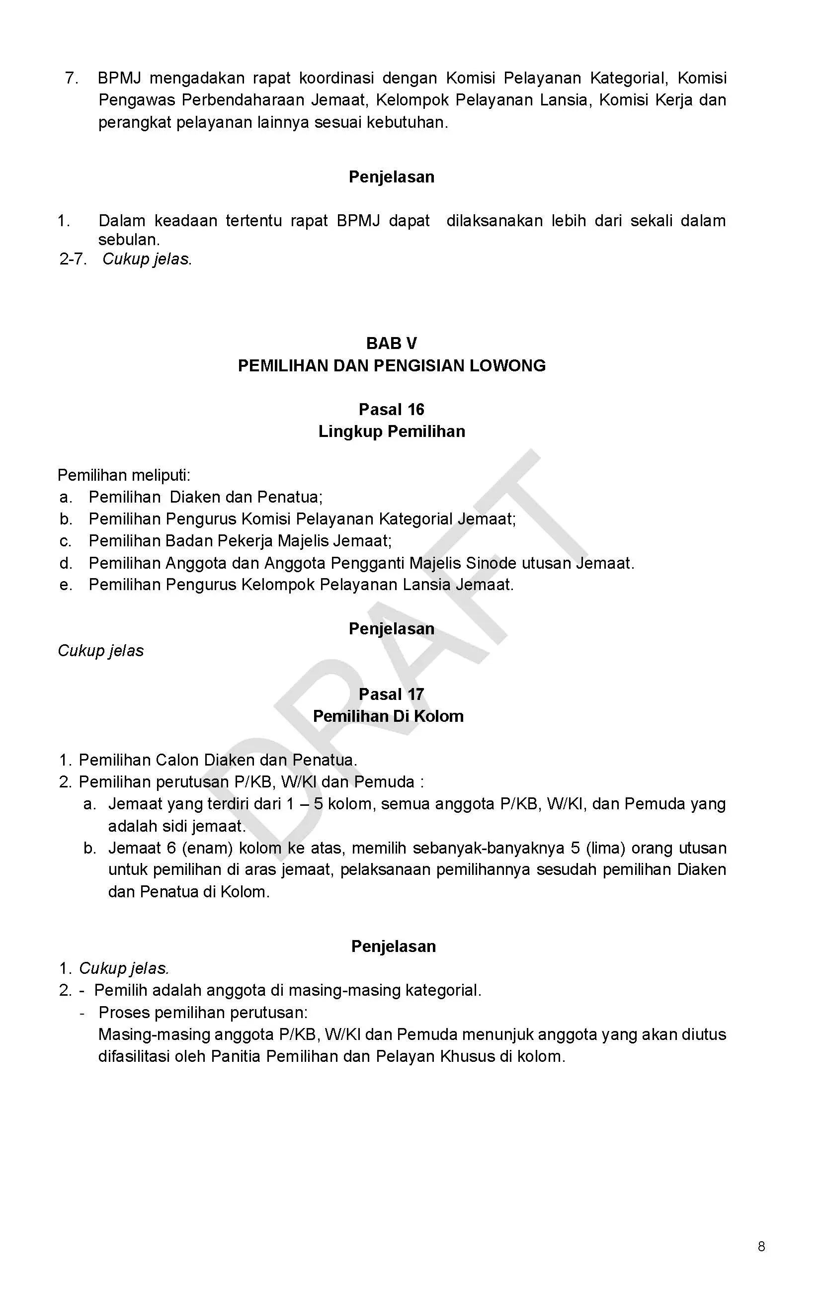 Draft/Konsep Tata Gereja 2026