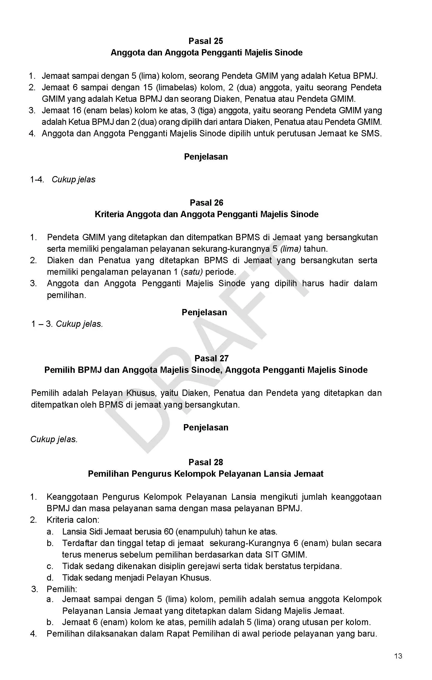 Draft/Konsep Tata Gereja 2026