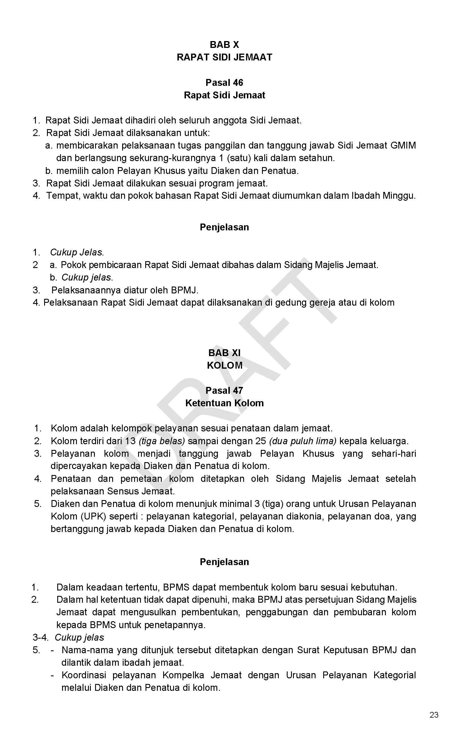 Draft/Konsep Tata Gereja 2026