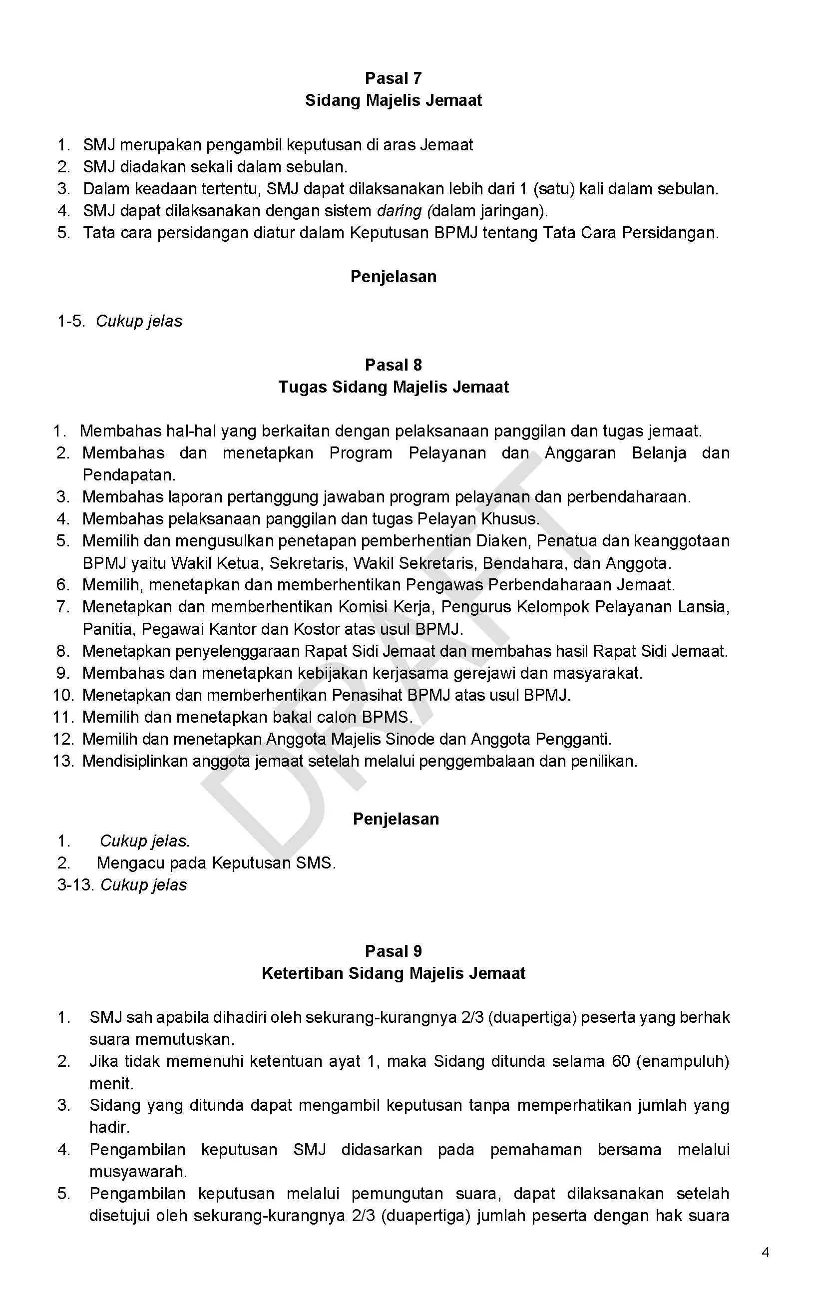 Draft/Konsep Tata Gereja 2026