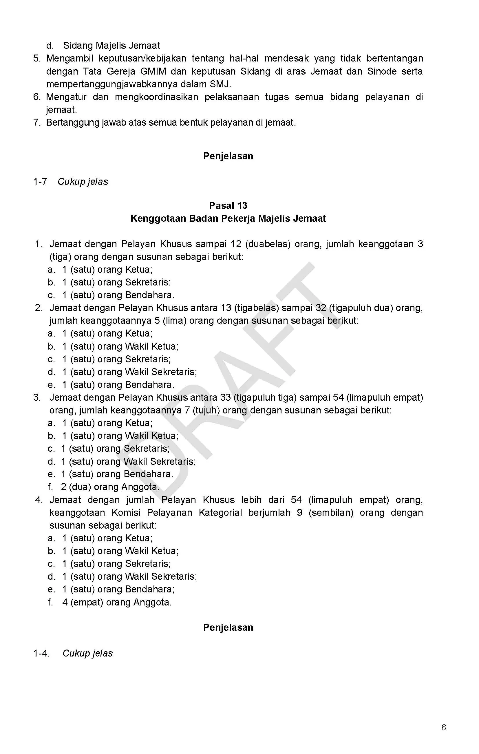 Draft/Konsep Tata Gereja 2026