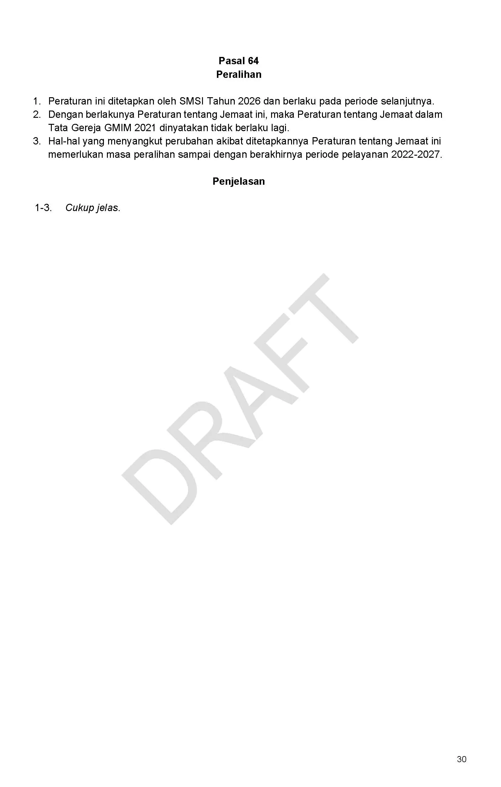 Draft/Konsep Tata Gereja 2026