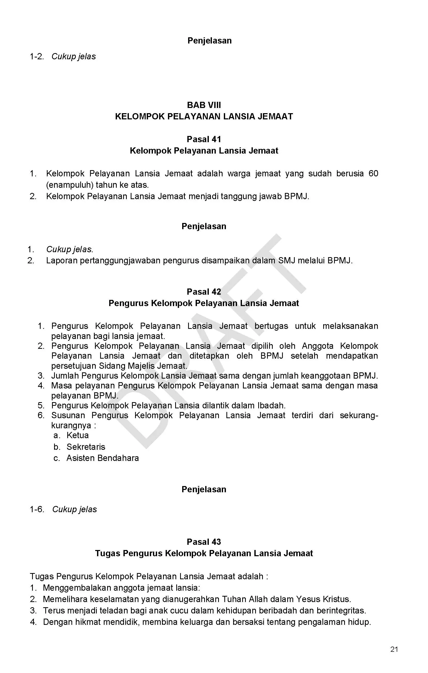 Draft/Konsep Tata Gereja 2026
