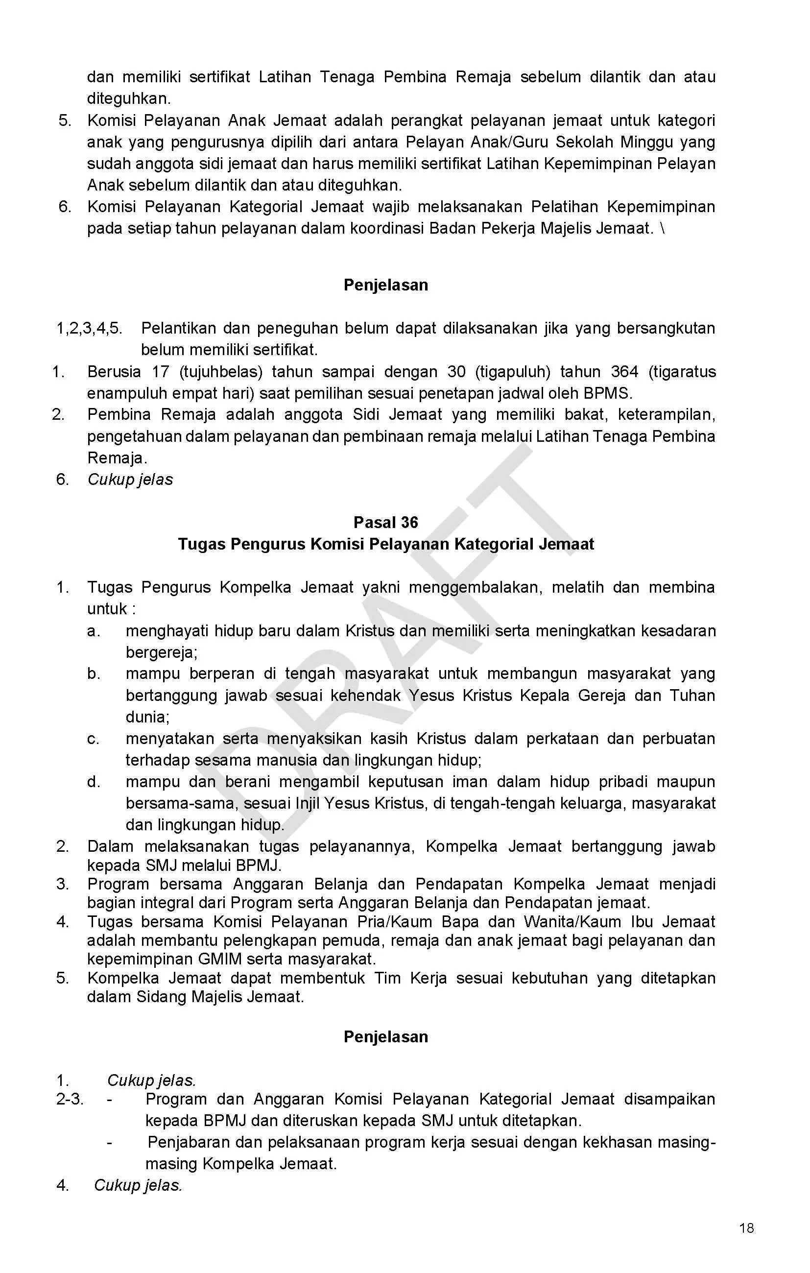 Draft/Konsep Tata Gereja 2026