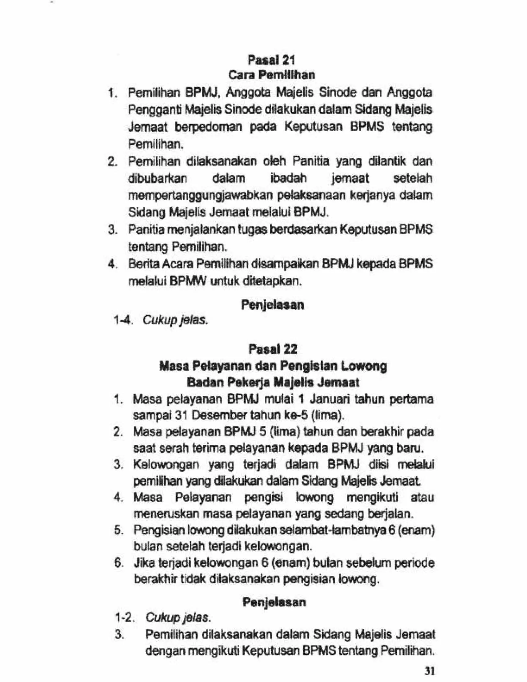 Tata Gereja 2021