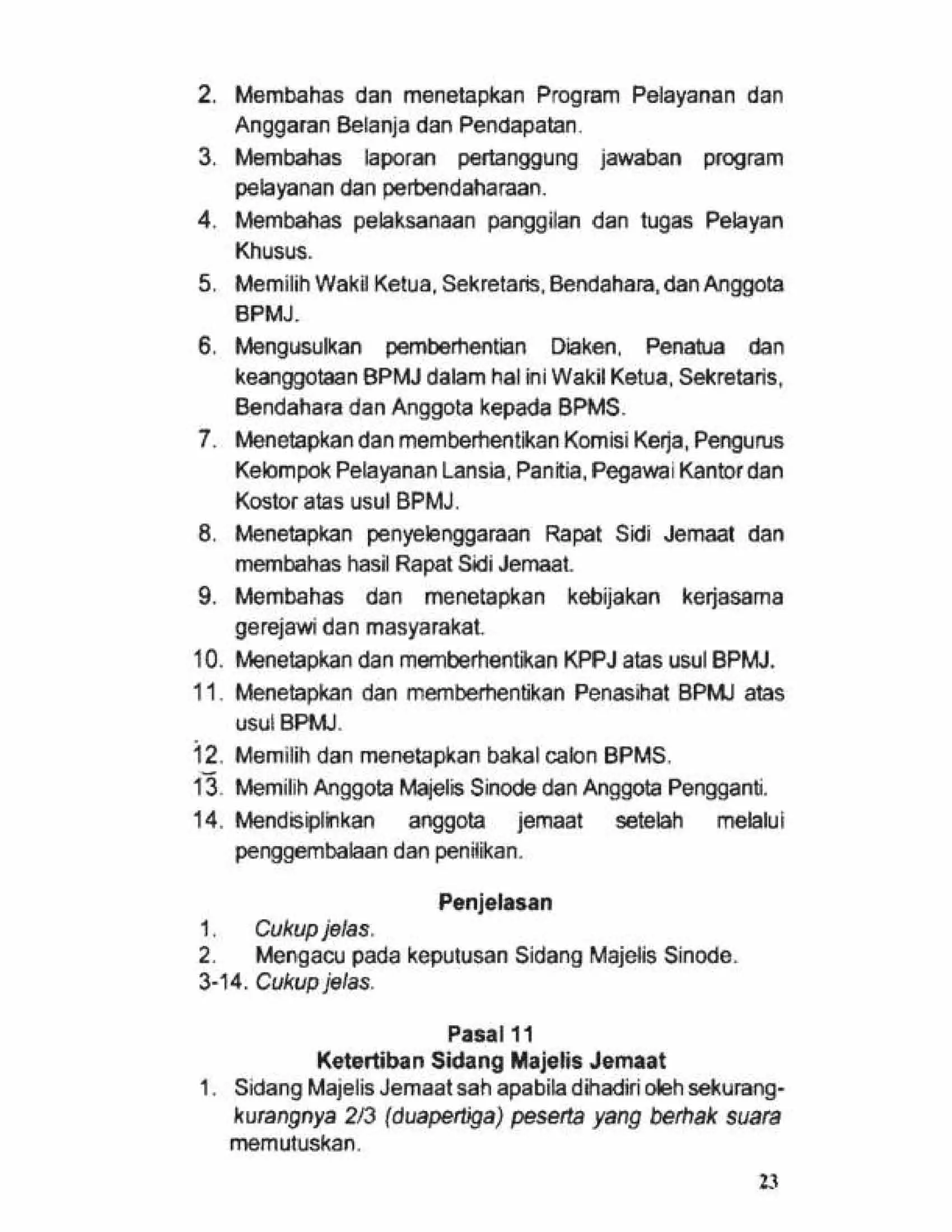 Tata Gereja 2021
