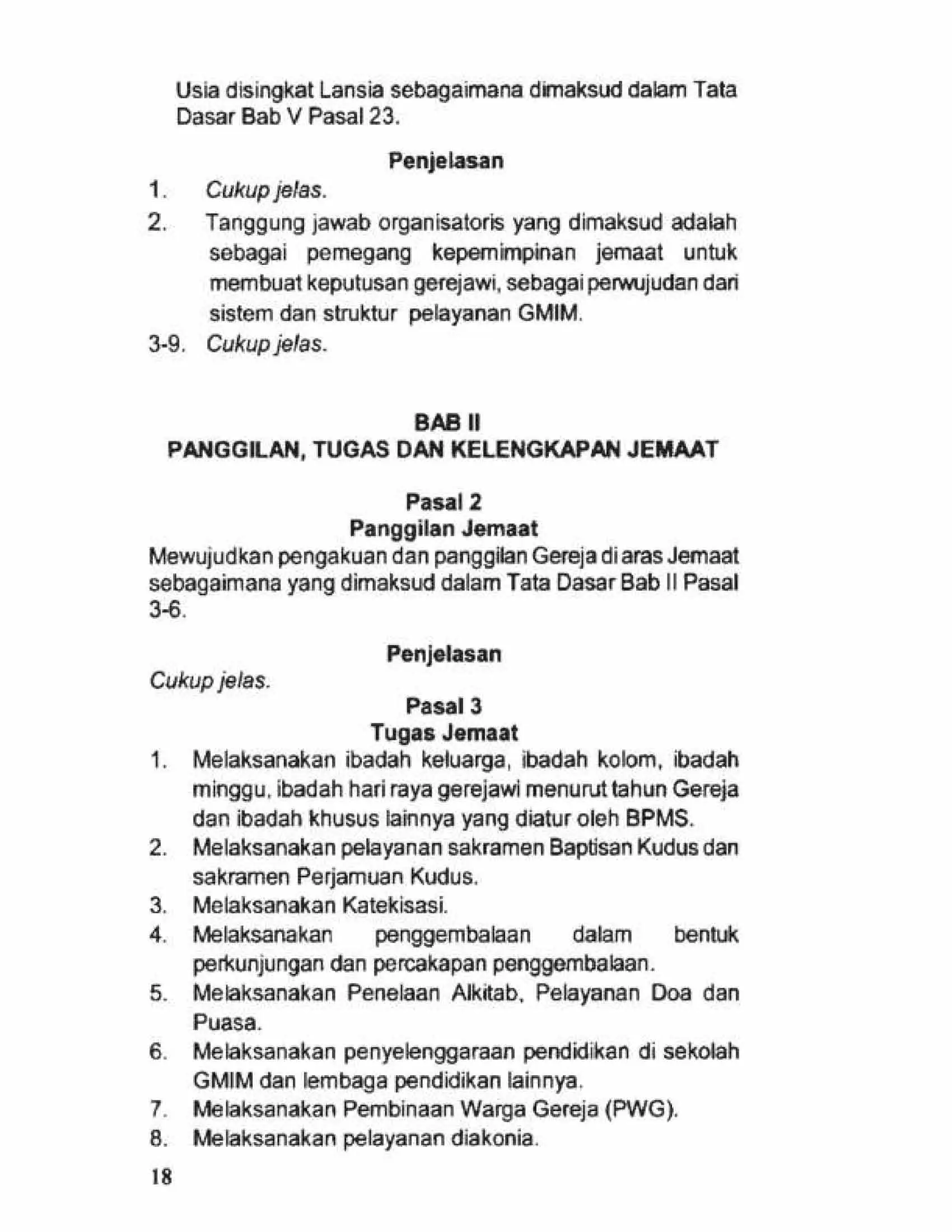 Tata Gereja 2021