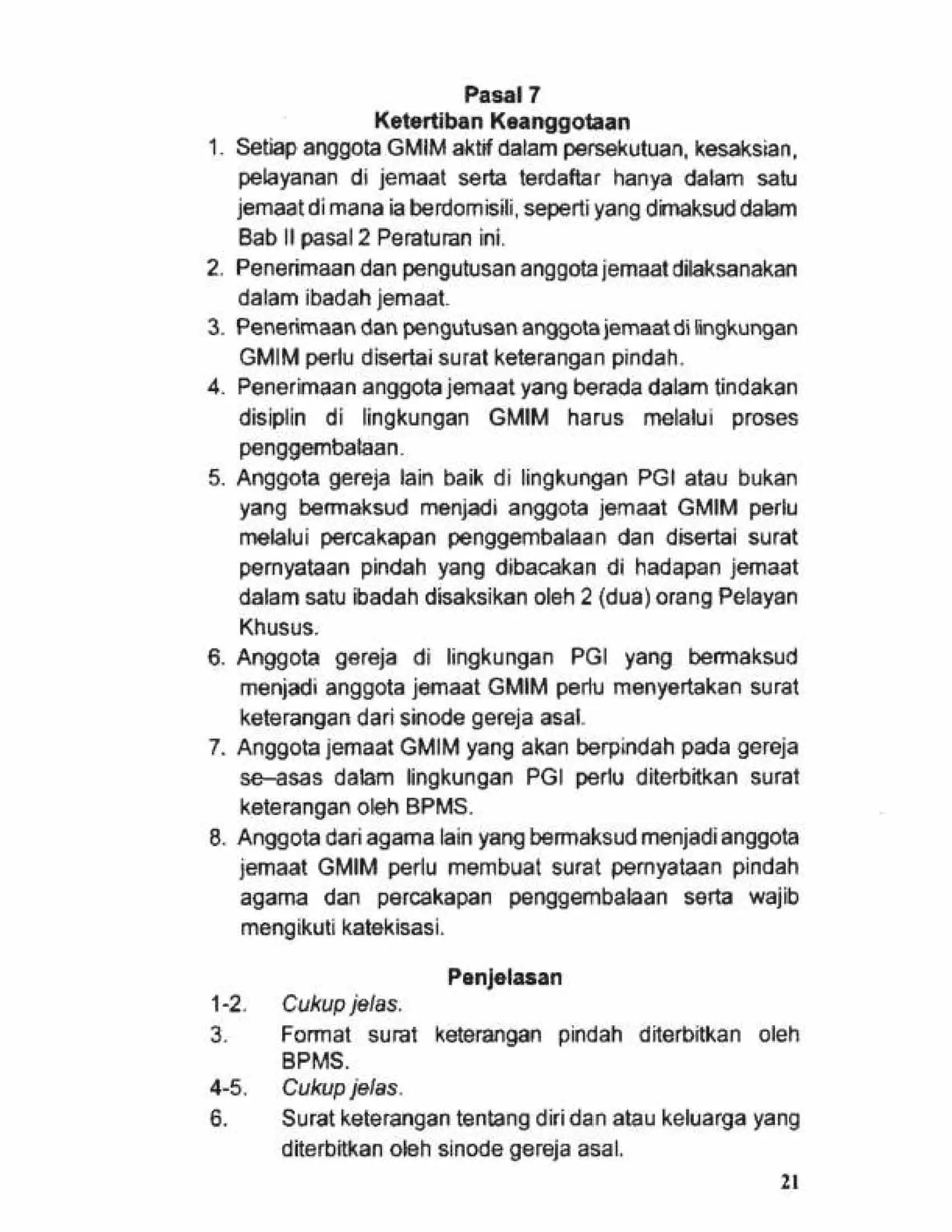Tata Gereja 2021