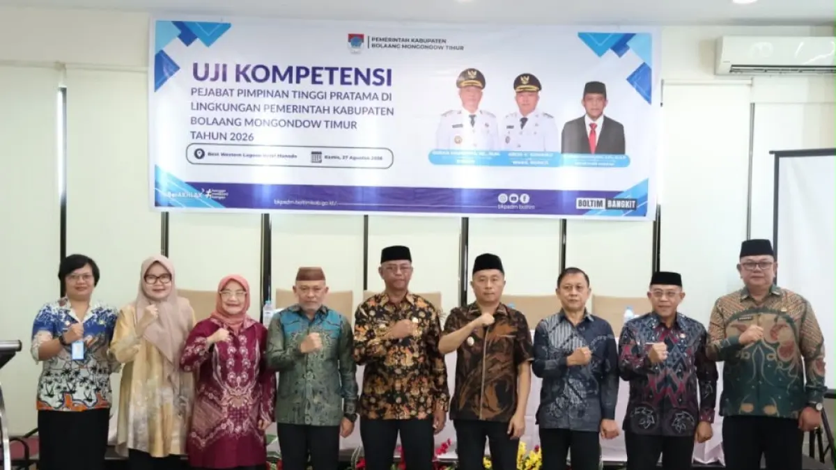 Pemkab Boltim menggelar uji kompetensi pejabat tinggi untuk memperkuat kepemimpinan birokrasi dan meningkatkan kualitas pelayanan publik.
