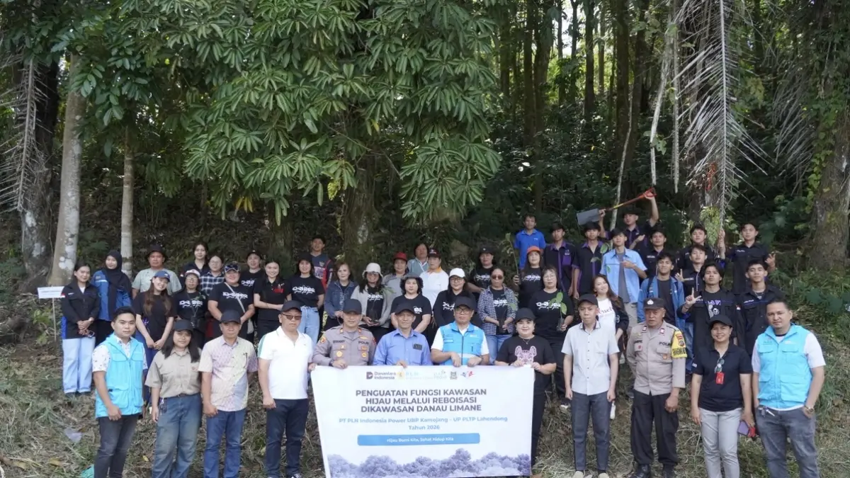 PLN Indonesia Power UBP Kamojang Unit PLTP Lahendong dan PPA Kelurahan Tondangow Tanam 200 Bibit Pohon dalamRangka Hari Anak Nasional 2026
