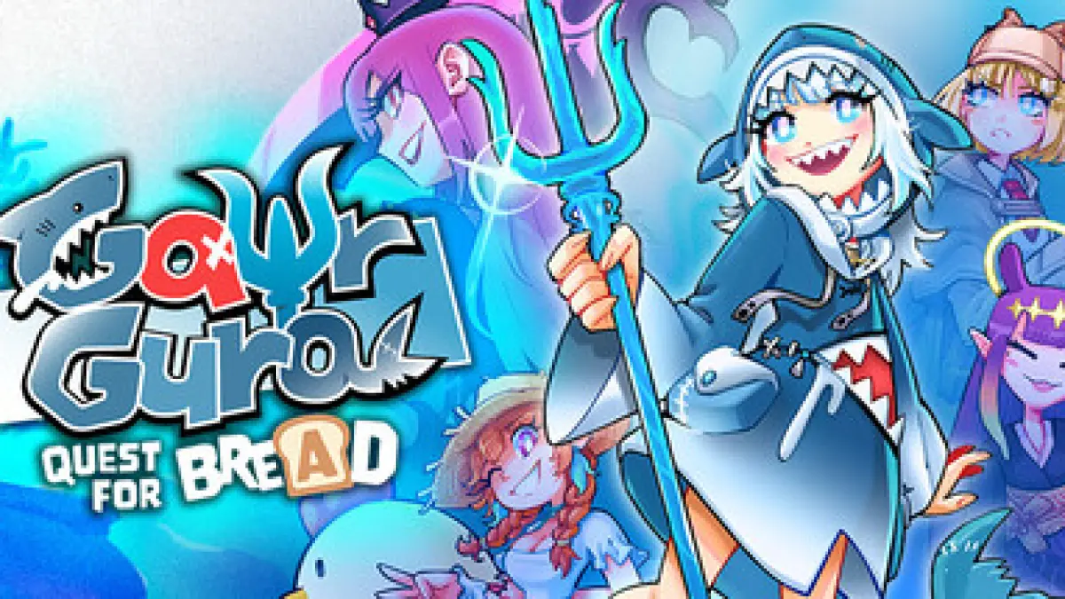 illustrasi resmi dari video game Gawr Gura quest for bread (steam)
