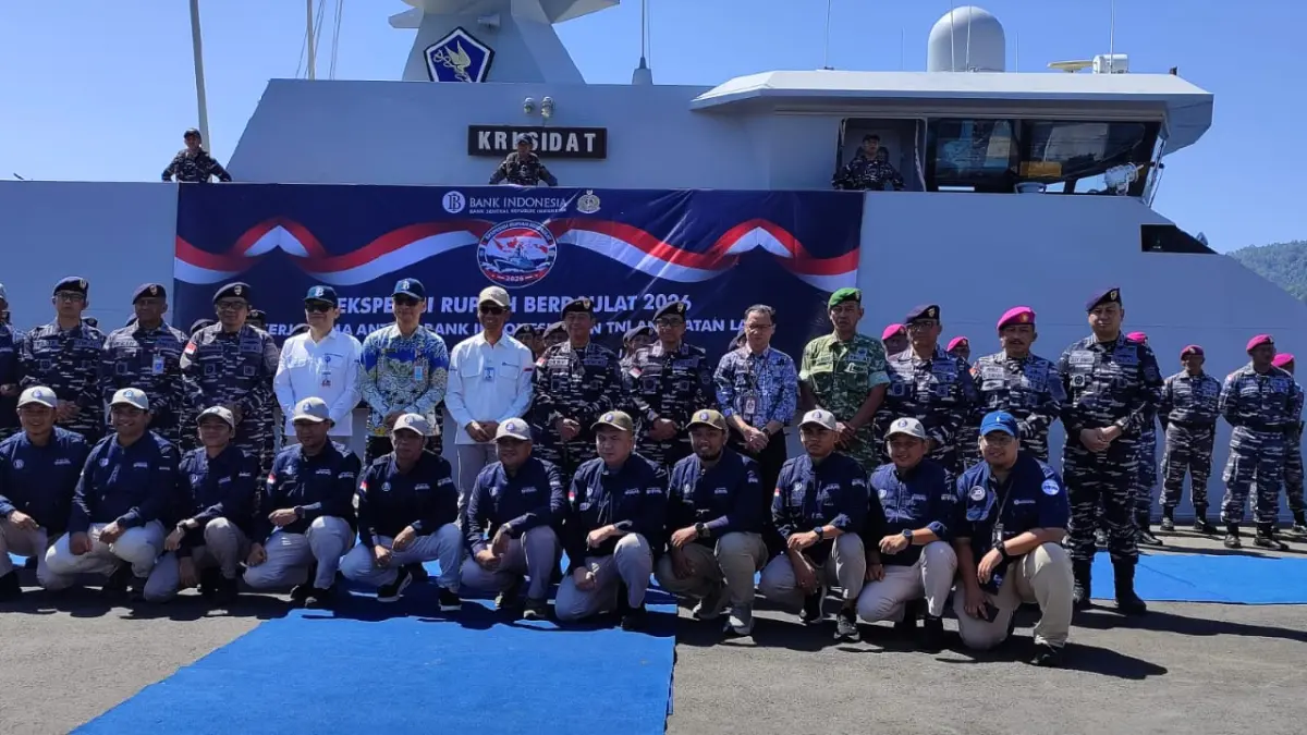 Ekspedisi Rupiah Berdaulat 2026 yang dilepas dari Dermaga Samuel Languyu Satrol Kodaeral VIII, Bitung, Jumat (11/9).
