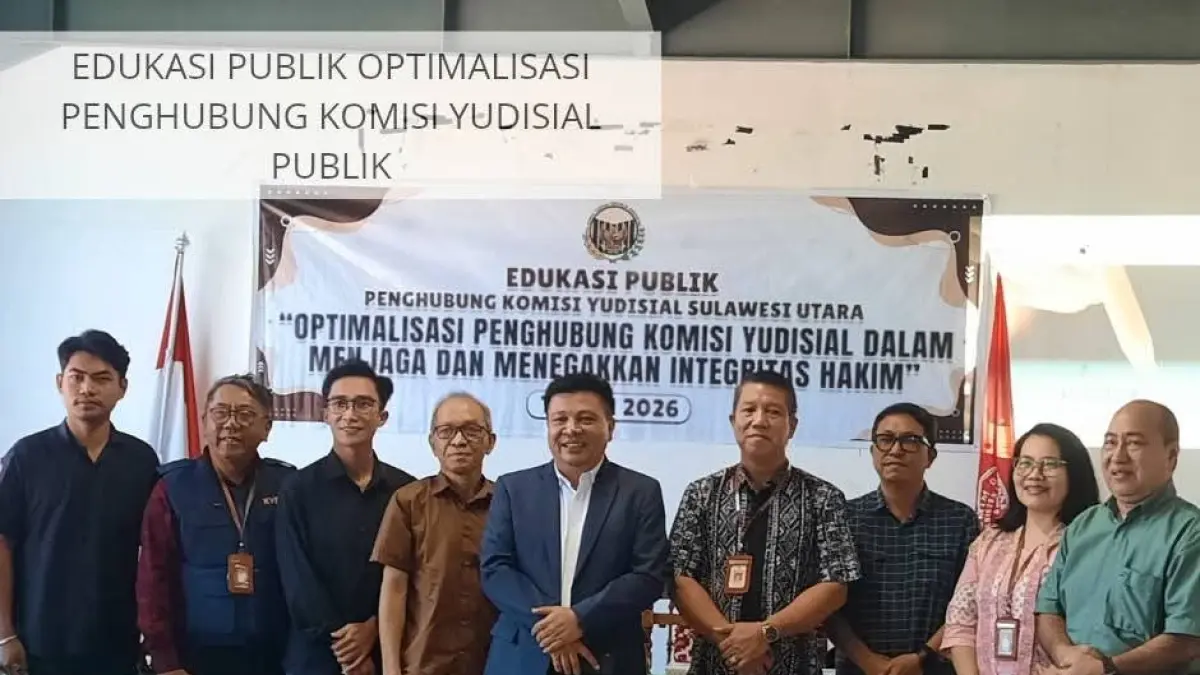 EKSIS: Komisi Yudisial (KY) Penghubung Wilayah Sulawesi Utara bersama Universitas Kristen Indonesia Tomohon (UKIT) memperkuat sinergi dalam mengawal integritas hakim dan mendorong terwujudnya peradilan yang bersih independen dan berkeadilan. Sinergi tersebut diwujudkan melalui kegiatan Edukasi Publik bertajuk Optimalisasi Penghubung Komisi Yudisial dalam Menjaga dan Menegakkan Integritas Hakim yang berlangsung di UKIT, Selasa 15 September 2026.