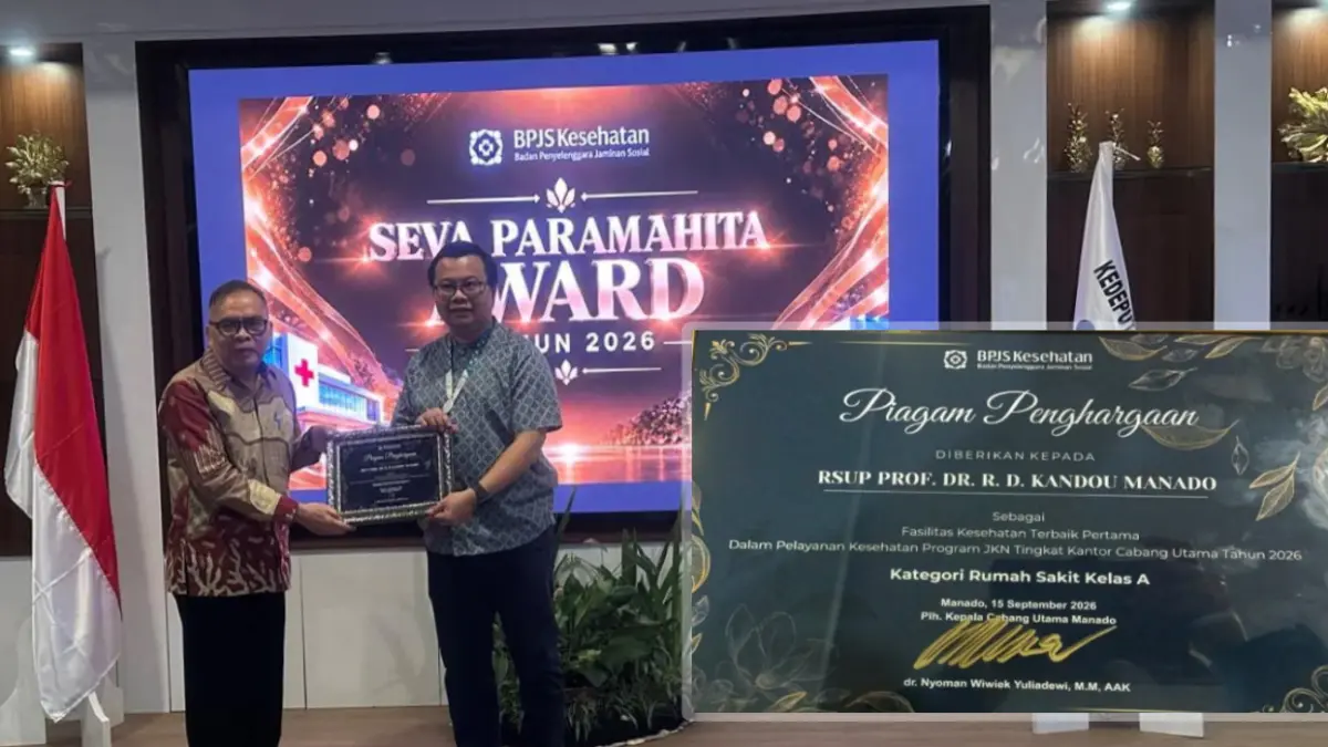 RSUP Kandou Raih Seva Paramahita Award 2026, Terbaik dalam Pelayanan JKN