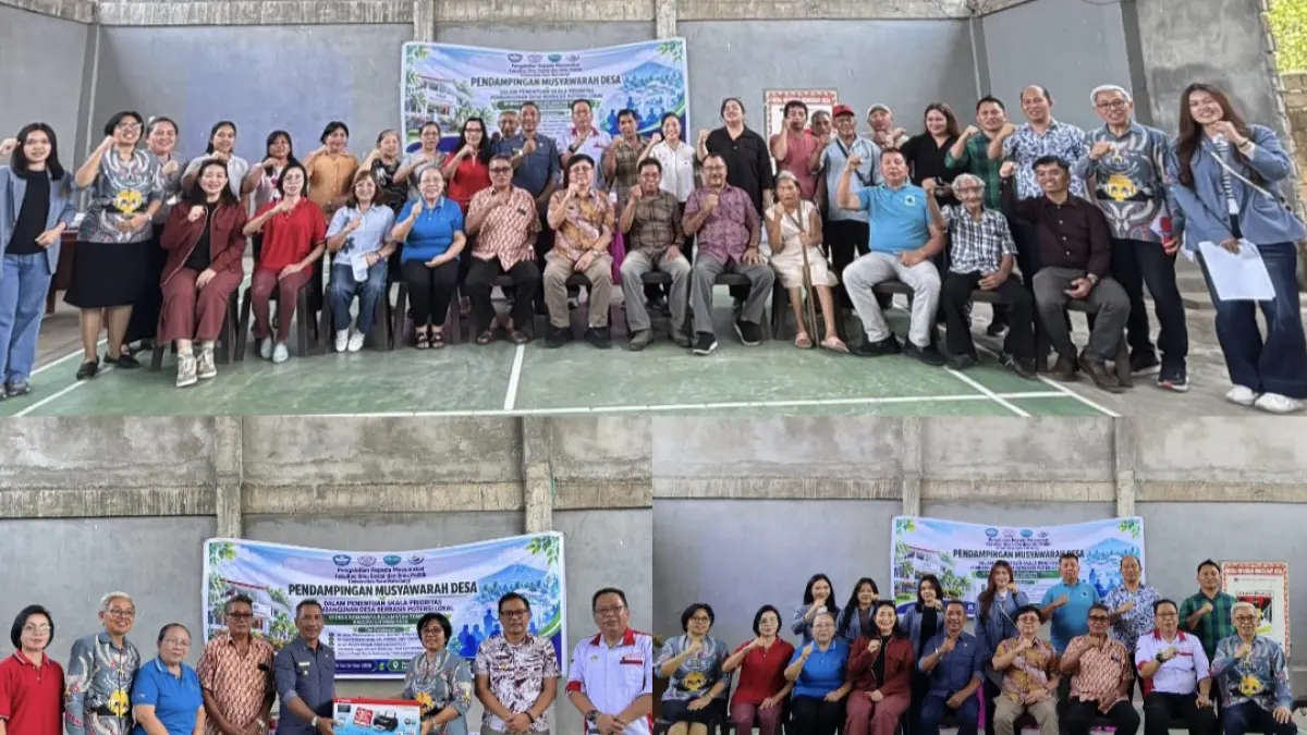 Foto bersama pemerintah dan masyarakat serta Tim PKM Unsrat