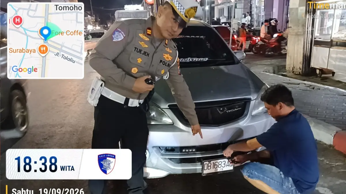 Kegiatan dipimpin langsung Kasat Lantas Polres Tomohon Iptu Hiskya Tuejeh SPsi.
