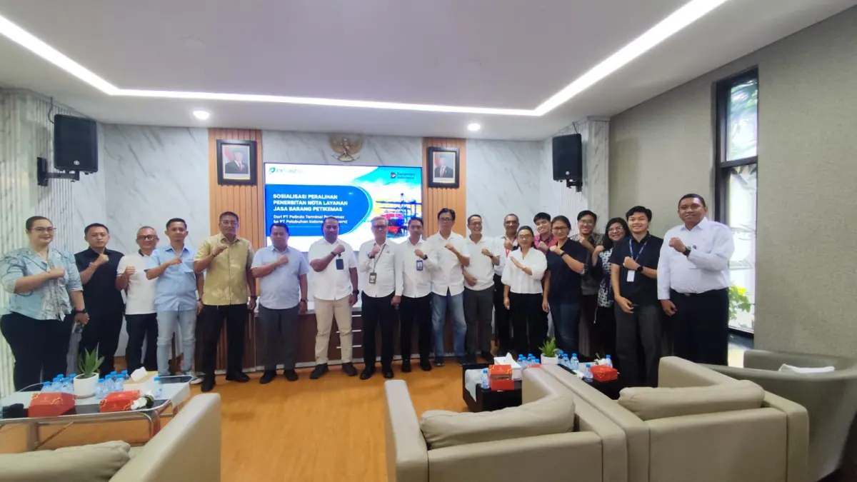 Kegiatan sosialisasi peralihan penerbitan Nota Jasa Barang Petikemas akan mulai berlaku pada 1 Oktober 2026 pukul 00.01 WITA.(Dok Istimewa)
