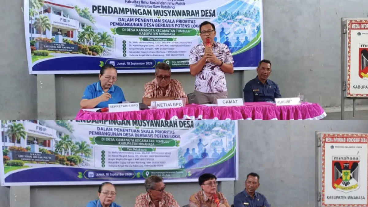 PERKUAT PERSATUAN: Musdes yang melibatkan Pemerintah, BPD, Perantau, dan Masyarakat di Desa Kamangta.