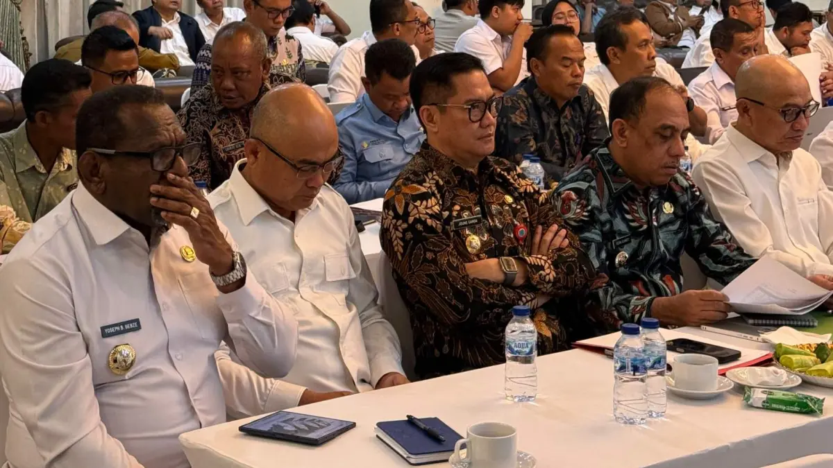 Dukung- Bupati Minahasa Utara Joune Ganda saat menghadiri rapat koordinasi percepatan program tersebut yang digelar Kementerian Pertanian (Kementan) di kawasan Pengadegan, Jakarta Selatan, Senin (21/9/2026).