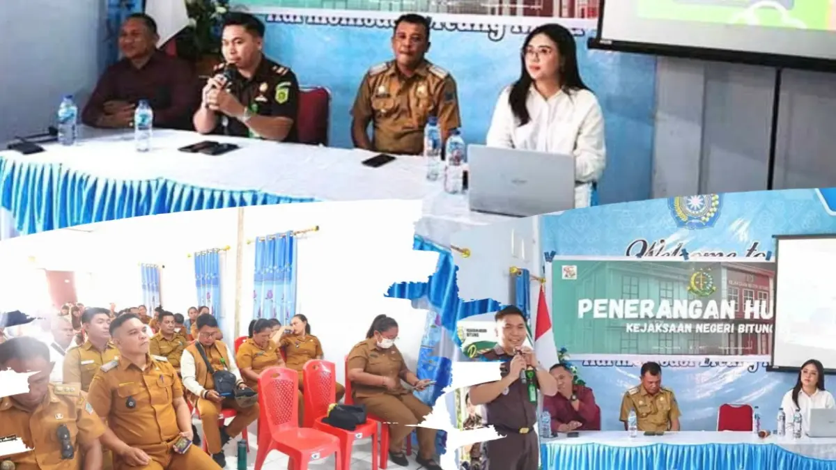Kejari Bitung melalui bidang intelijen melaksanakan kegiatan penerangan hukum di Kecamatan Lembeh Utara.(Dok Istimewa)