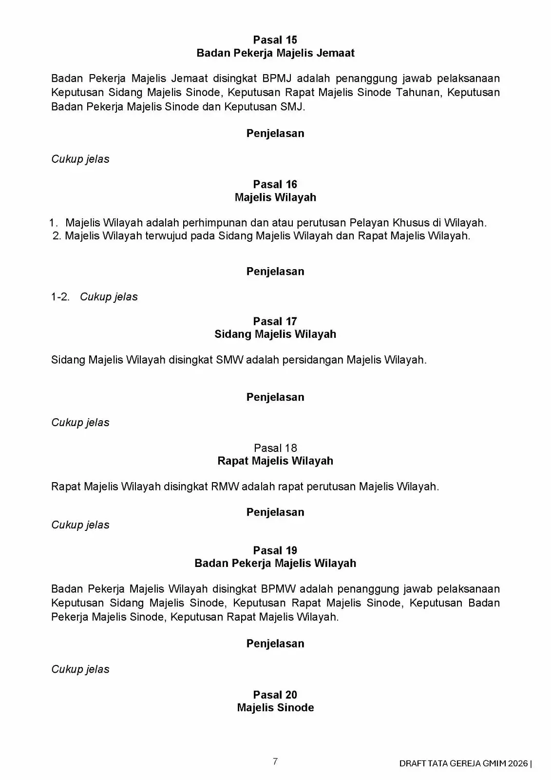 Draft/Konsep Tata Gereja 2026