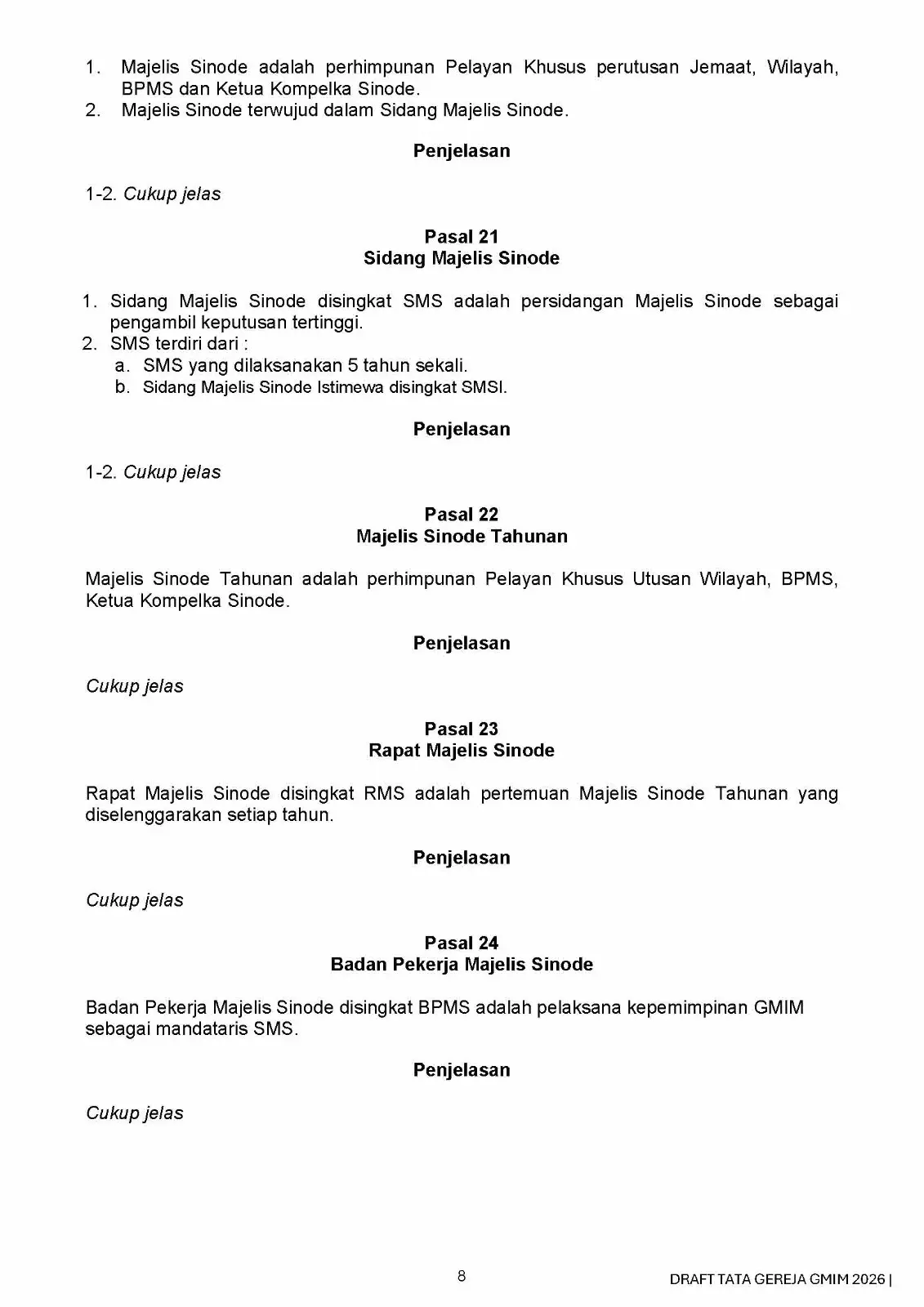 Draft/Konsep Tata Gereja 2026