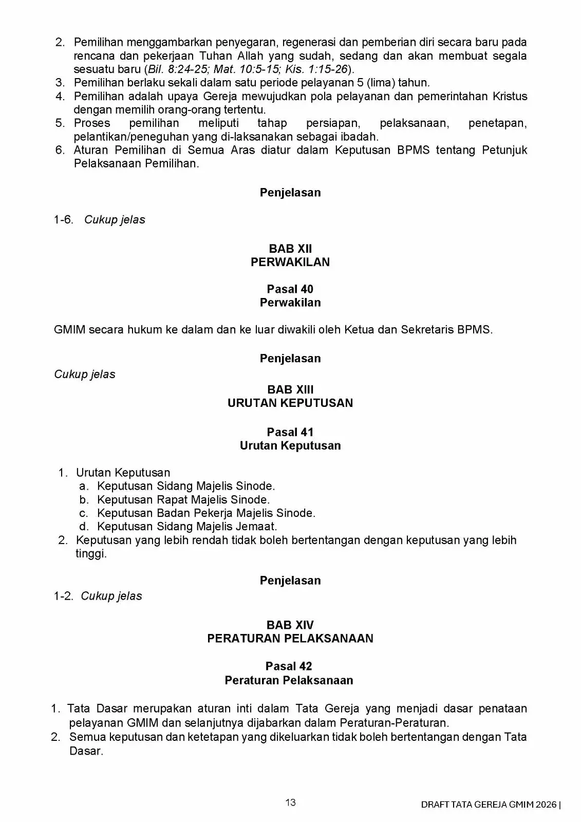 Draft/Konsep Tata Gereja 2026
