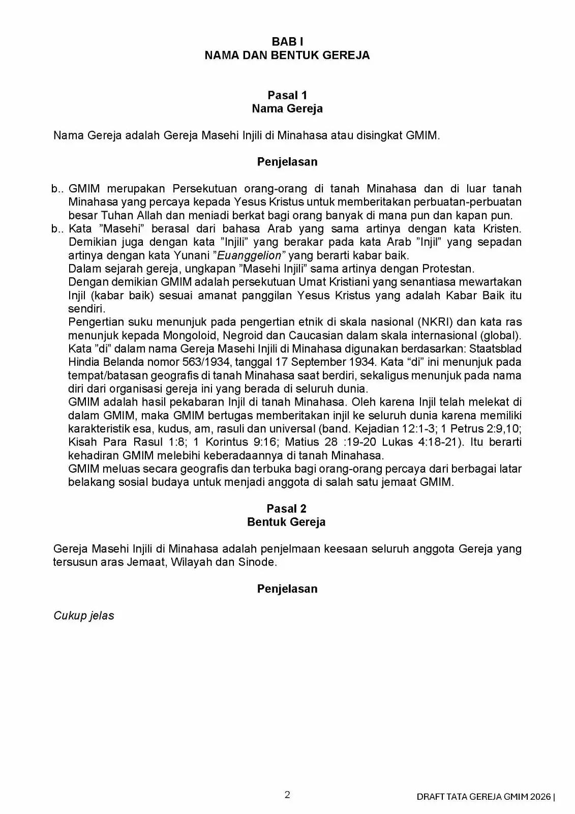 Draft/Konsep Tata Gereja 2026