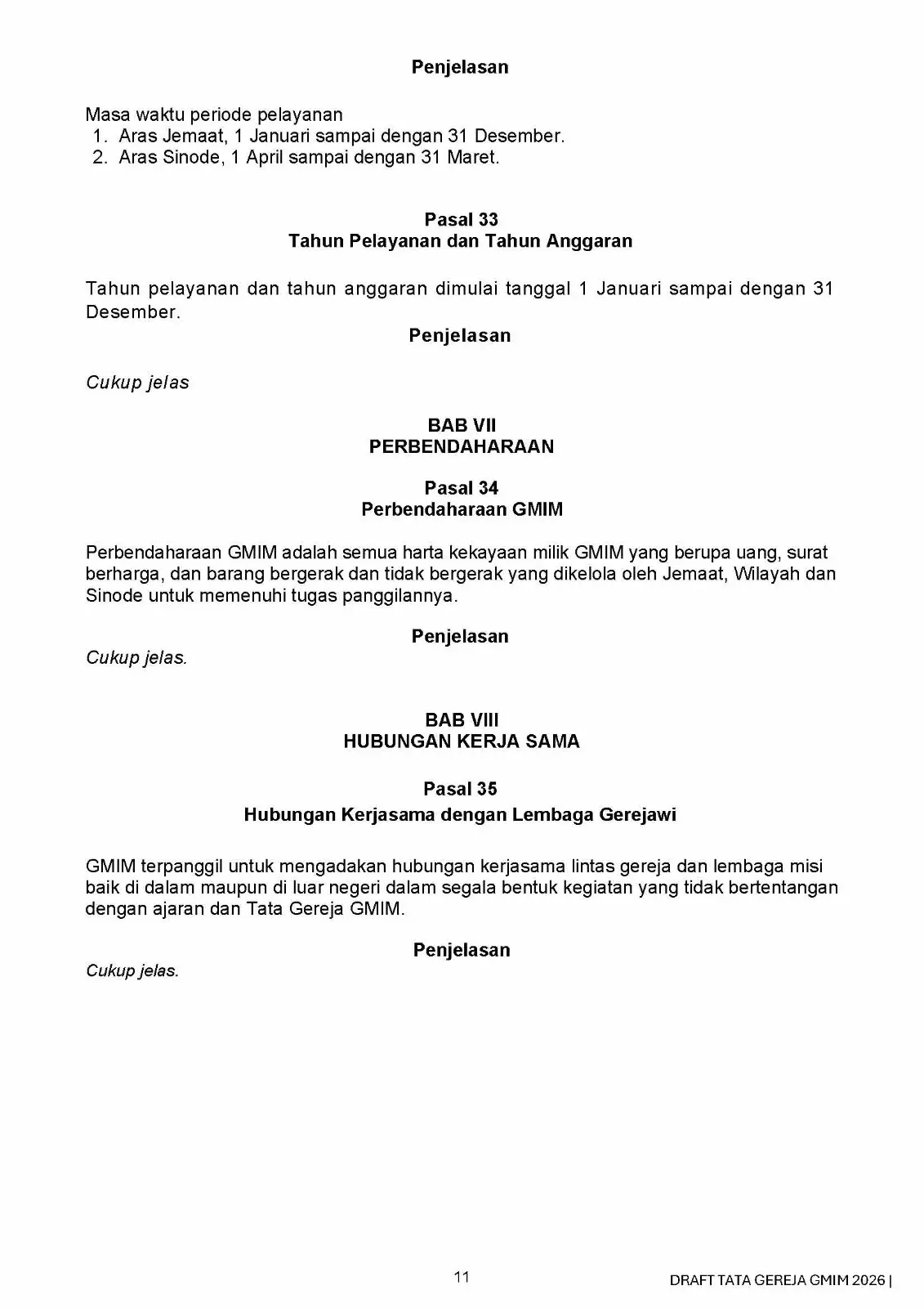 Draft/Konsep Tata Gereja 2026